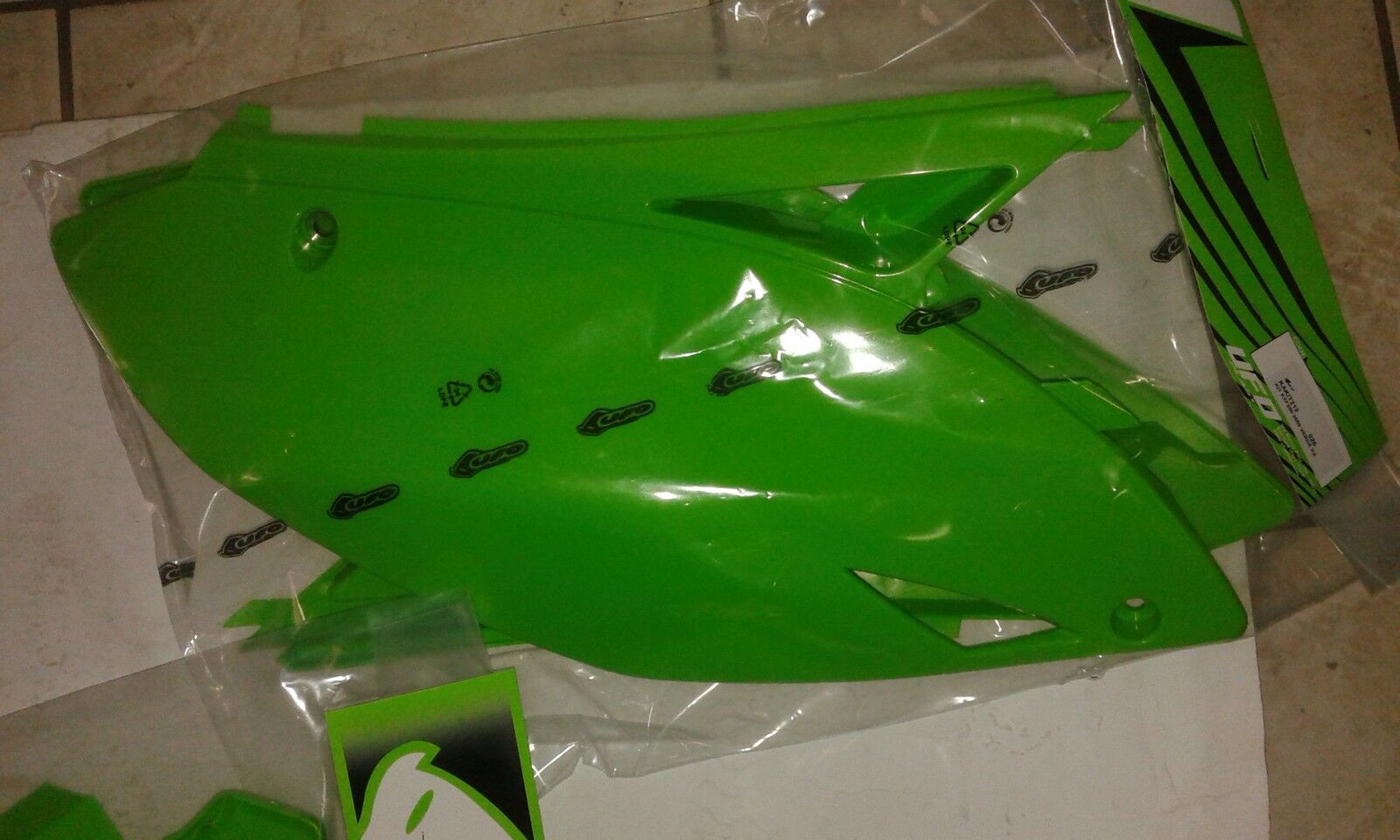 TABELLE PORTANUMERI POSTERIORI KAWASAKI KXF 250 2009 2012 2010 2011 VERDE