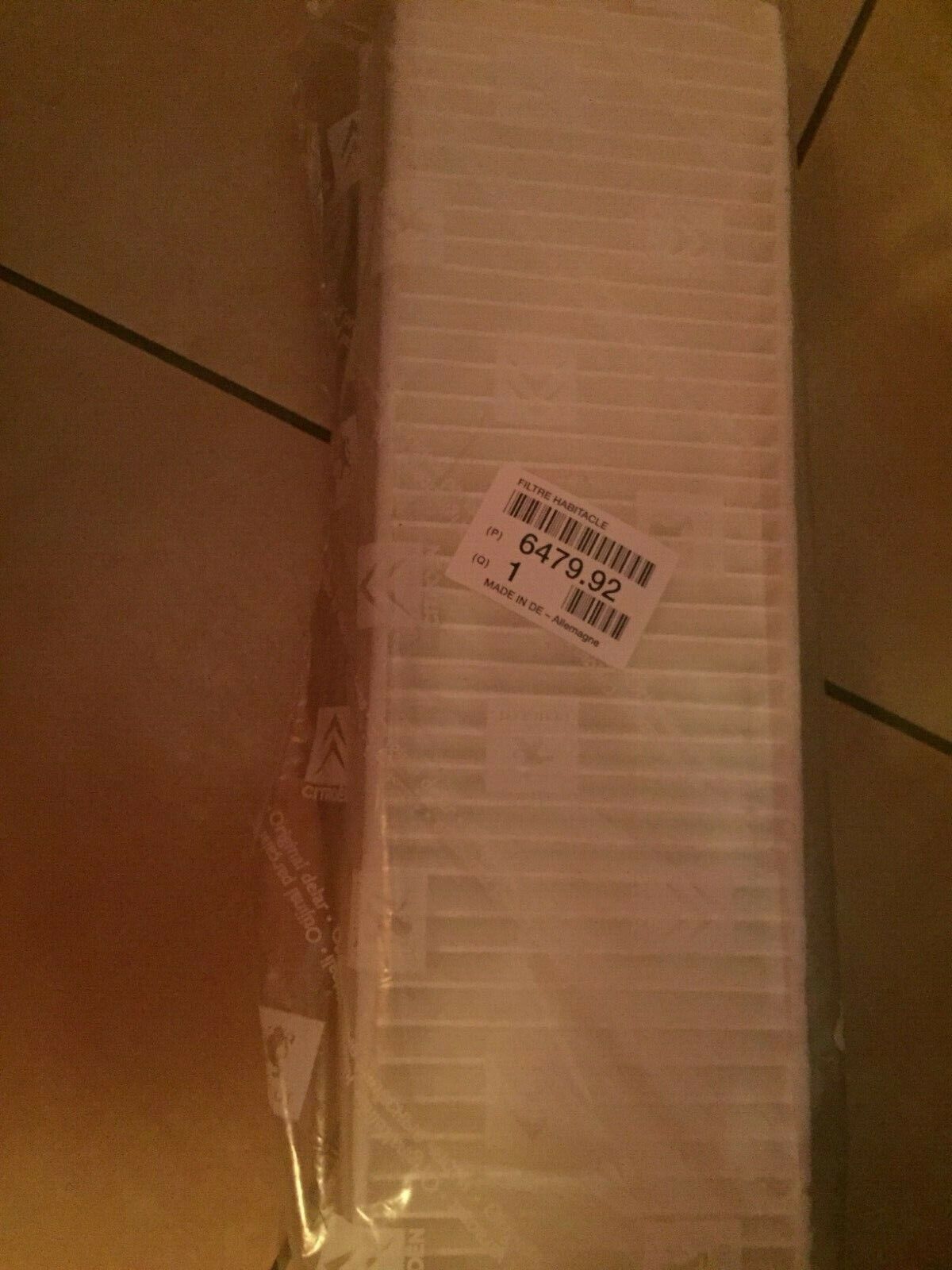 6479-92 FILTRO ARIA ABITACOLO CITROEN BERLINGO II 1.6 HDI 75 FAP 55KW 75HP 2010