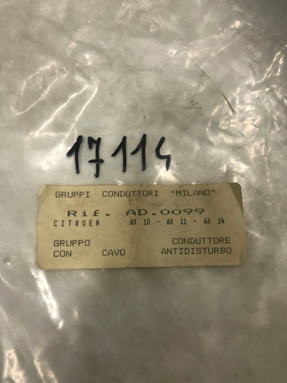KIT 5 CAVI ACCENSIONE CANDELE CITROEN AX 1.0 1.1 1.4  CODICE AD.0099