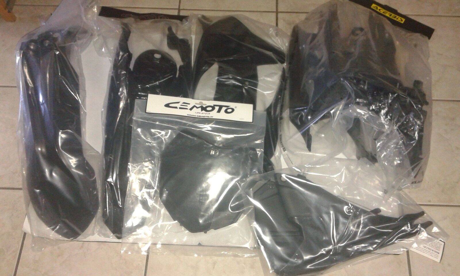 KIT PLASTICHE KTM SX 125 2013 2014 2015 KIT 6 PZ COLORE NERO