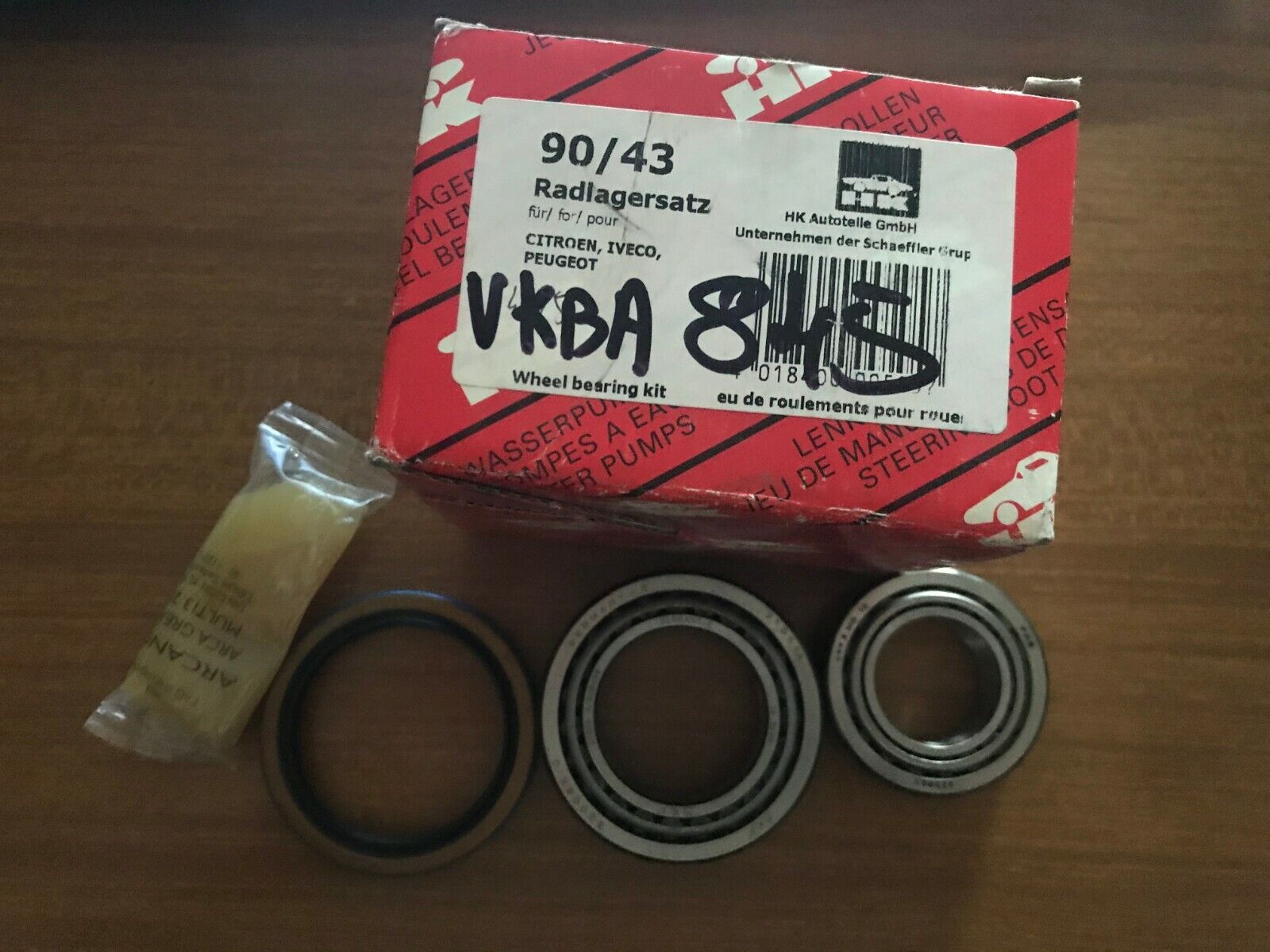 HK 90/43 VKBA 845 CUSCINETTI RUOTA POSTERIORE PEUGEOT J5 CAMION/TELAIO 1984 FOTO