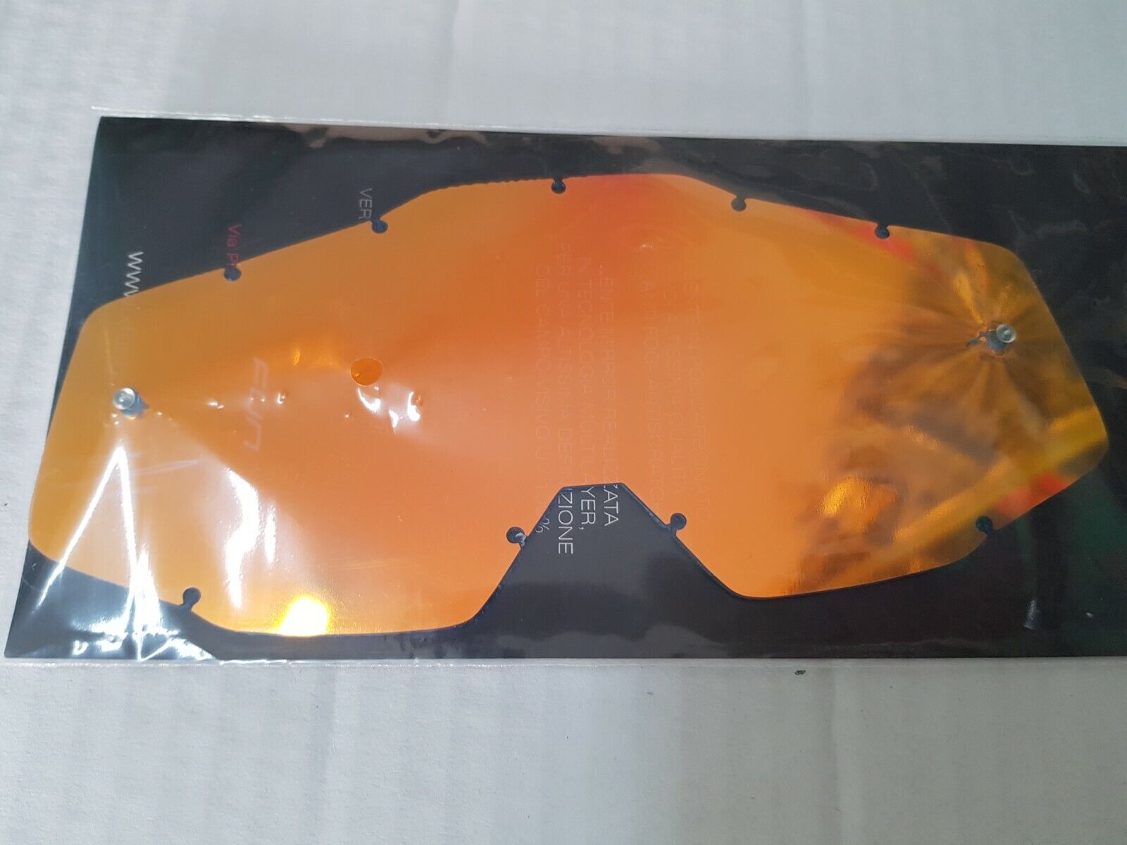 LENTE RICAMBIO OCCHIALI MODELLO 100% RACECRAFT ACCURI STRATA MIRROR ORANGE