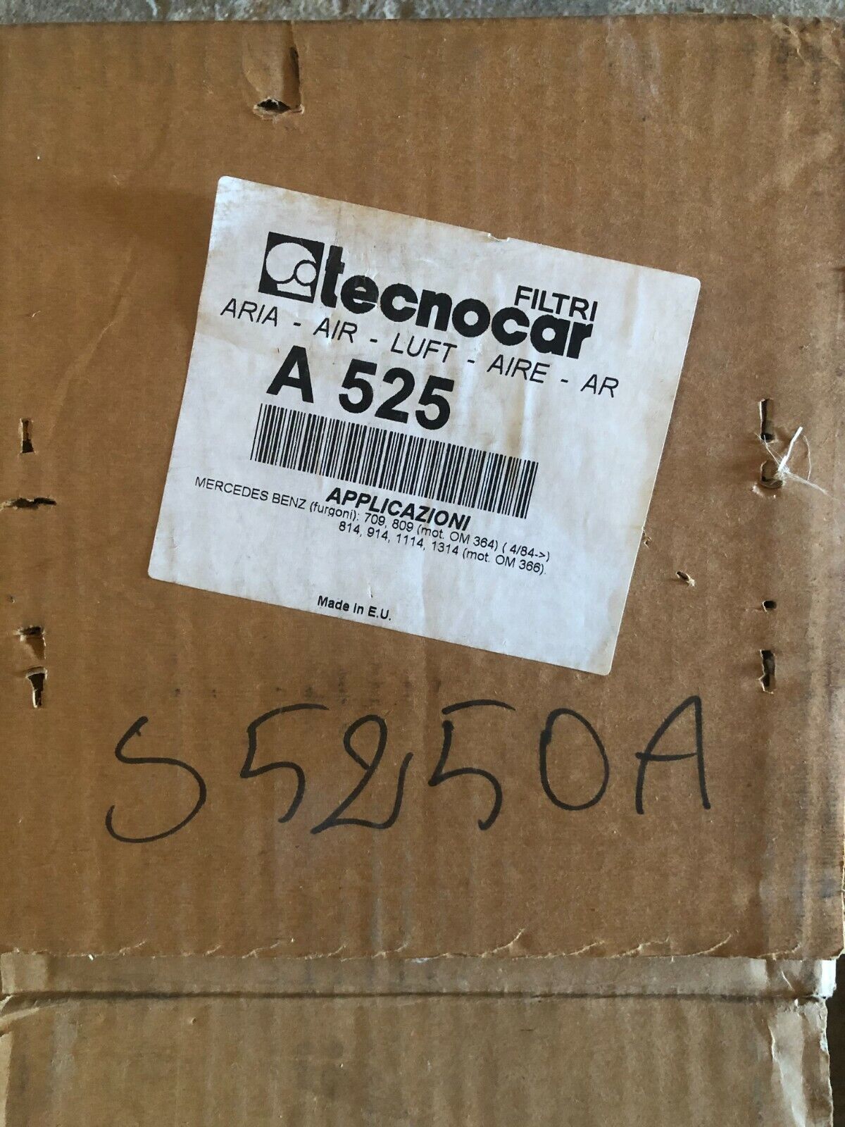 FILTRO ARIA MERCEDES BENZ 11 T SERIE DA MOTORE N916578 1114 AK 100 KW 136HP 1988
