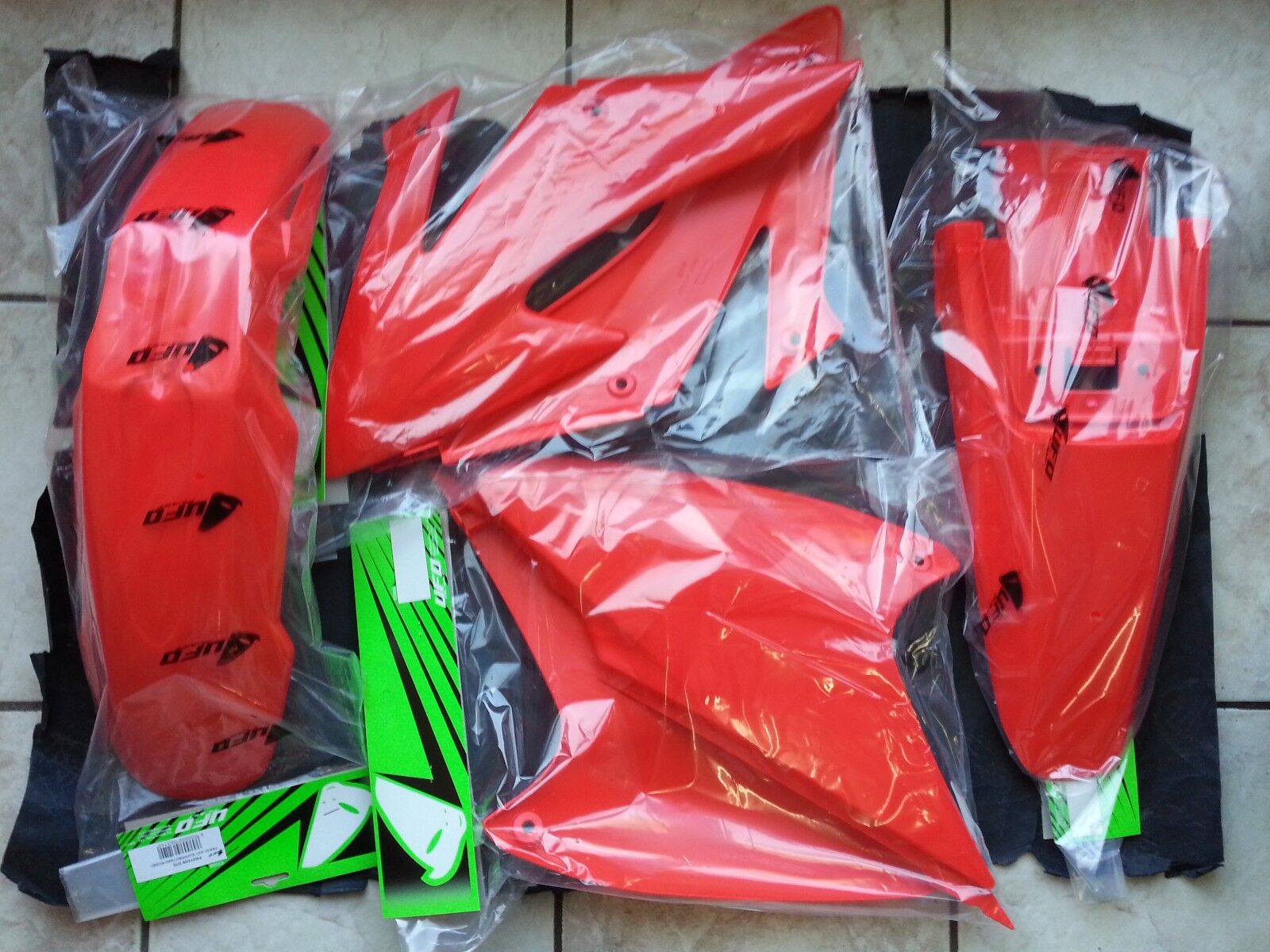 KIT PLASTICHE HONDA CRF 230 2010 KIT 4 PZ SM SUPERMOTARD MOTARD ROSSO