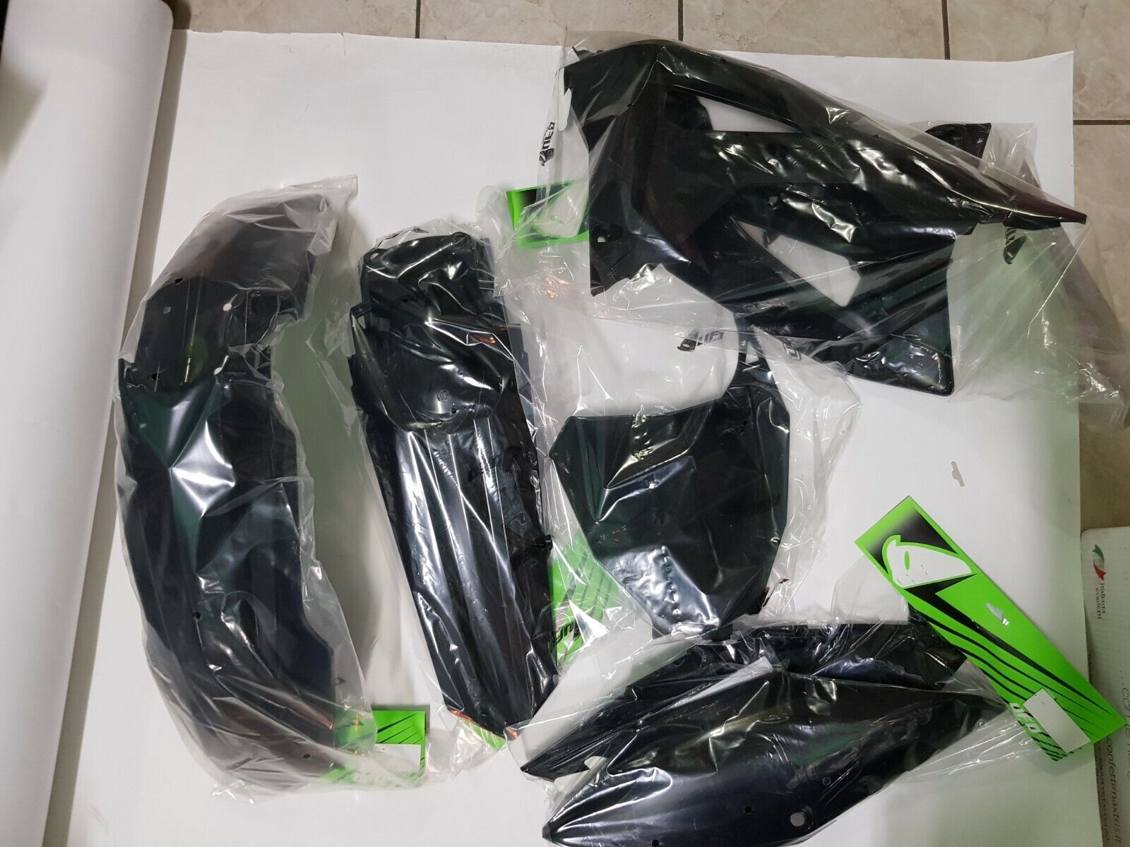 KIT PLASTICHE HONDA CRF 450 RX 2017 2018 2019 2020 KIT 5 PZ COLORE NERO