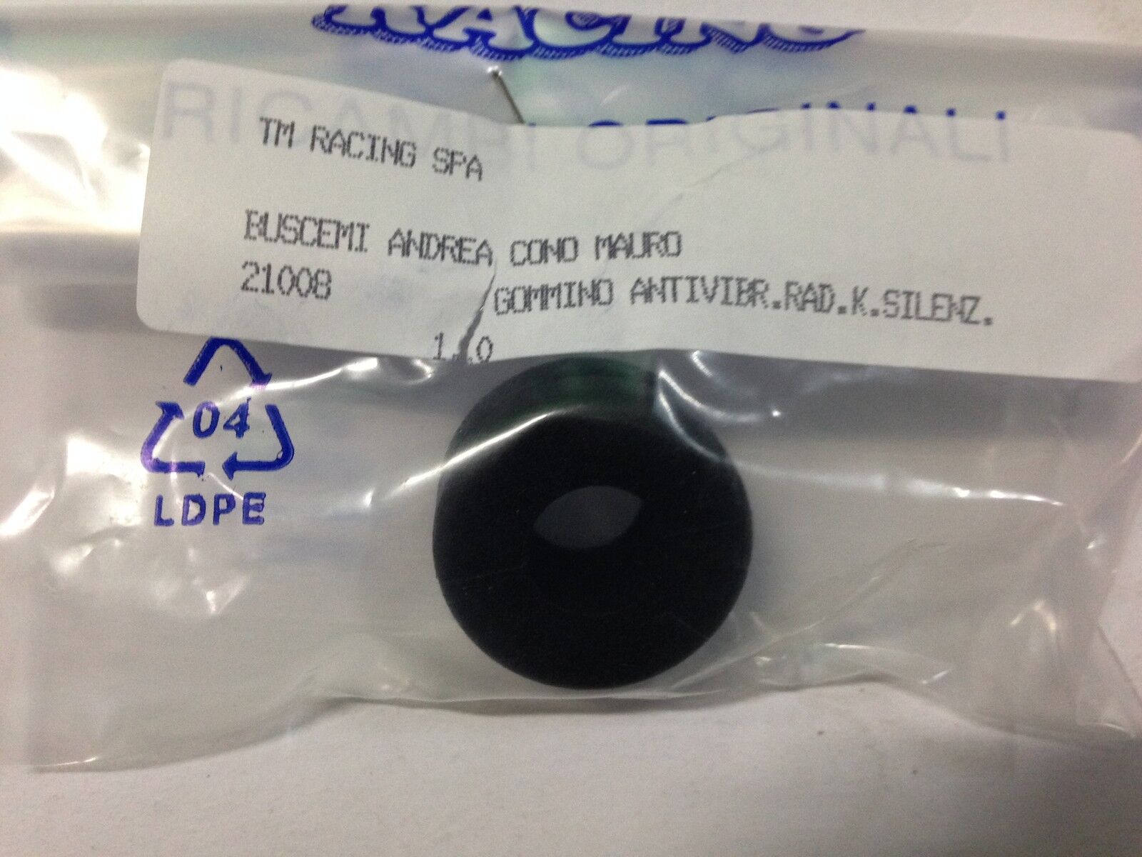 GOMMINO ANTIVIBRAZIONE MARMITTA 2T ORIGINALE TM 2T CODICE 21008 