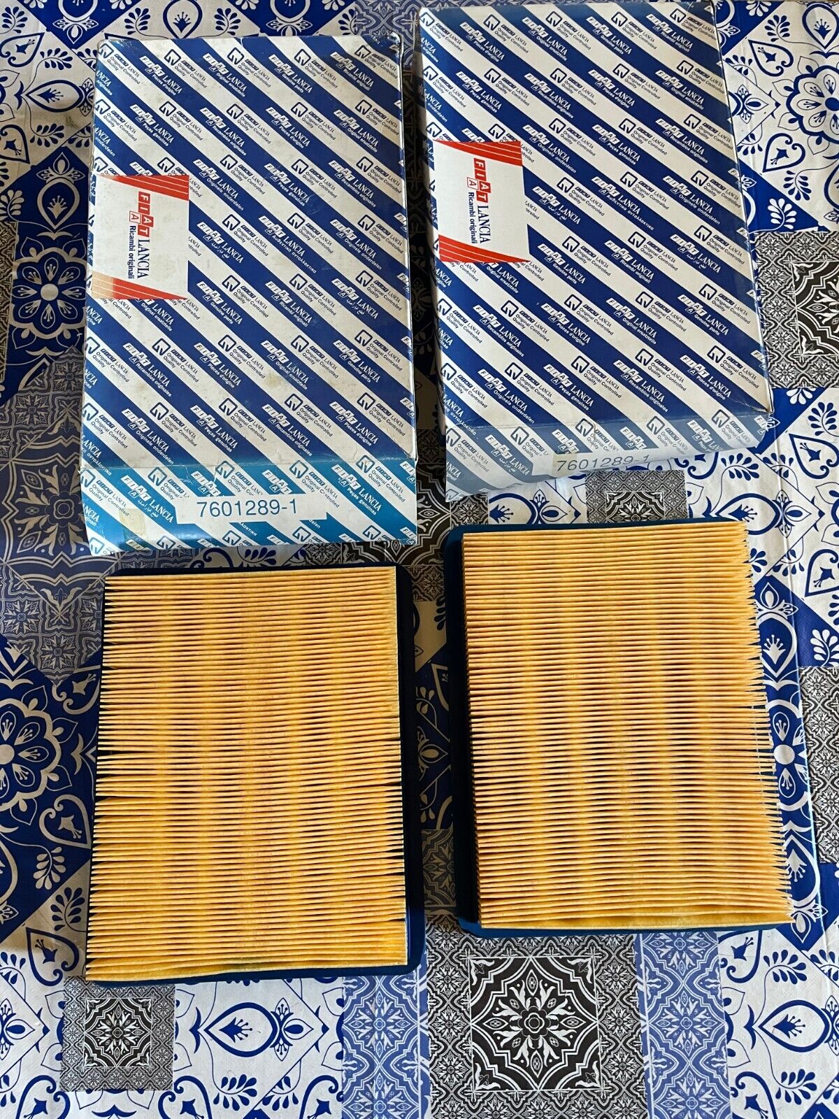  2 PZ 7601289 FILTRO ARIA ORIGINALE LANCIA AUTOBIANCHI Y 10 1.3 i.e. CAT 1989 