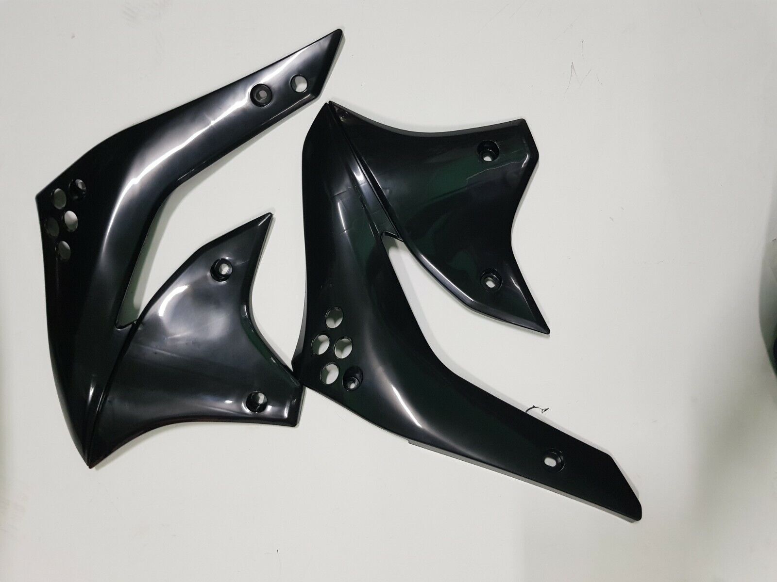 CONVOGLIATORI RADIATORE KAWASAKI KXF 450 2006 2007 2008 NERO NERI