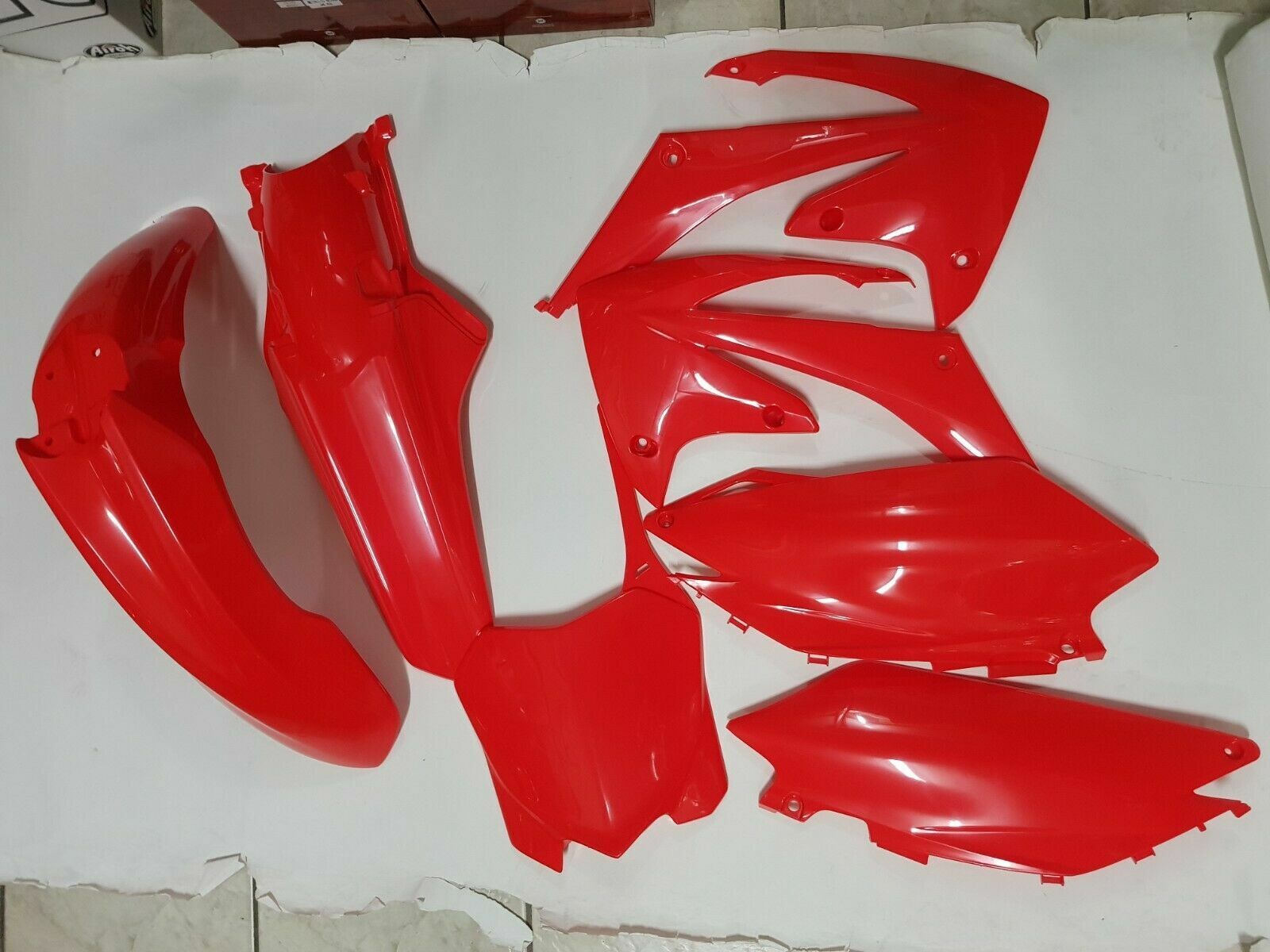 KIT PLASTICHE HONDA CRF 250 2011 2012 2013 KIT 5 PZ COLORE ROSSO