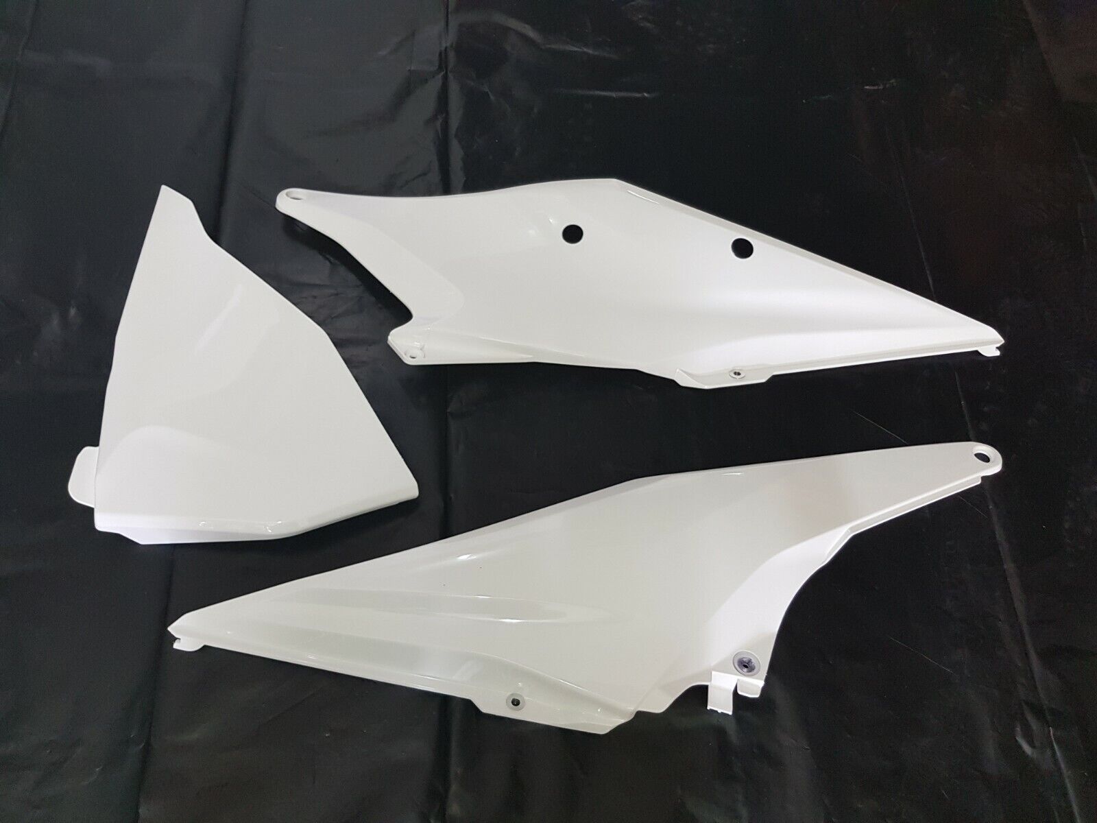 FIANCATINE TABELLE POSTERIO KTM EXCF 250 350 450 500 2020 2021 2022 2023 BIANCHE