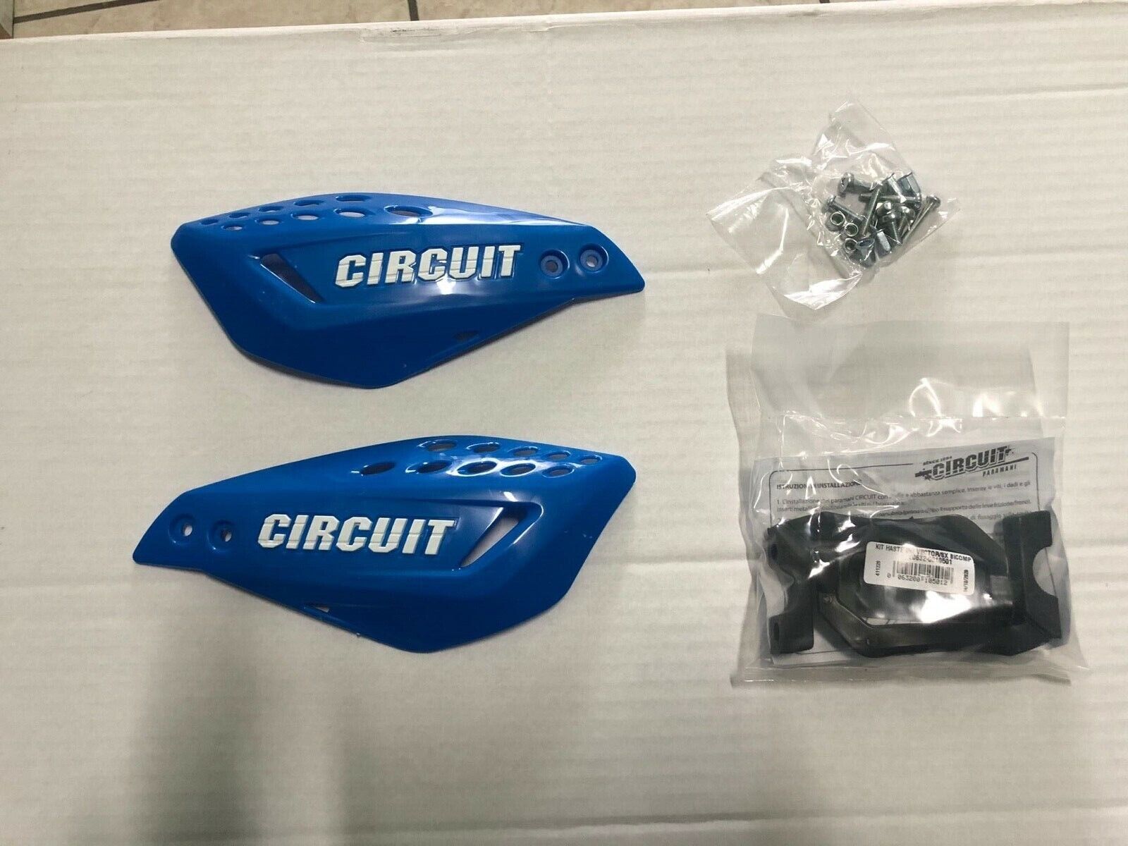 PARAMANI UNIVERSALI PLASTICA CIRCUIT VECTOR ENDURO CROSS BLU CELESTE TM
