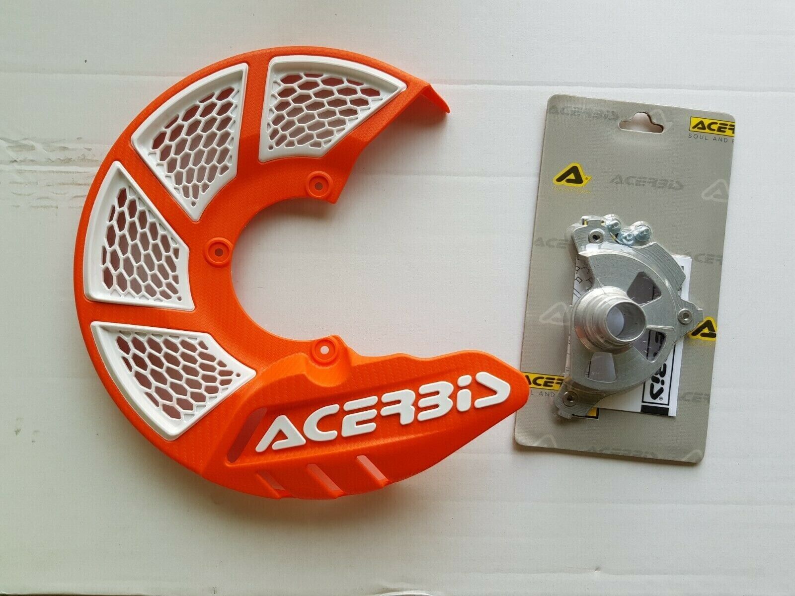 COPRIDISCO PARADISCO ANTERIORE ACERBIS KTM EXCF 500 525 530 2014 ARANCIO BIANCO