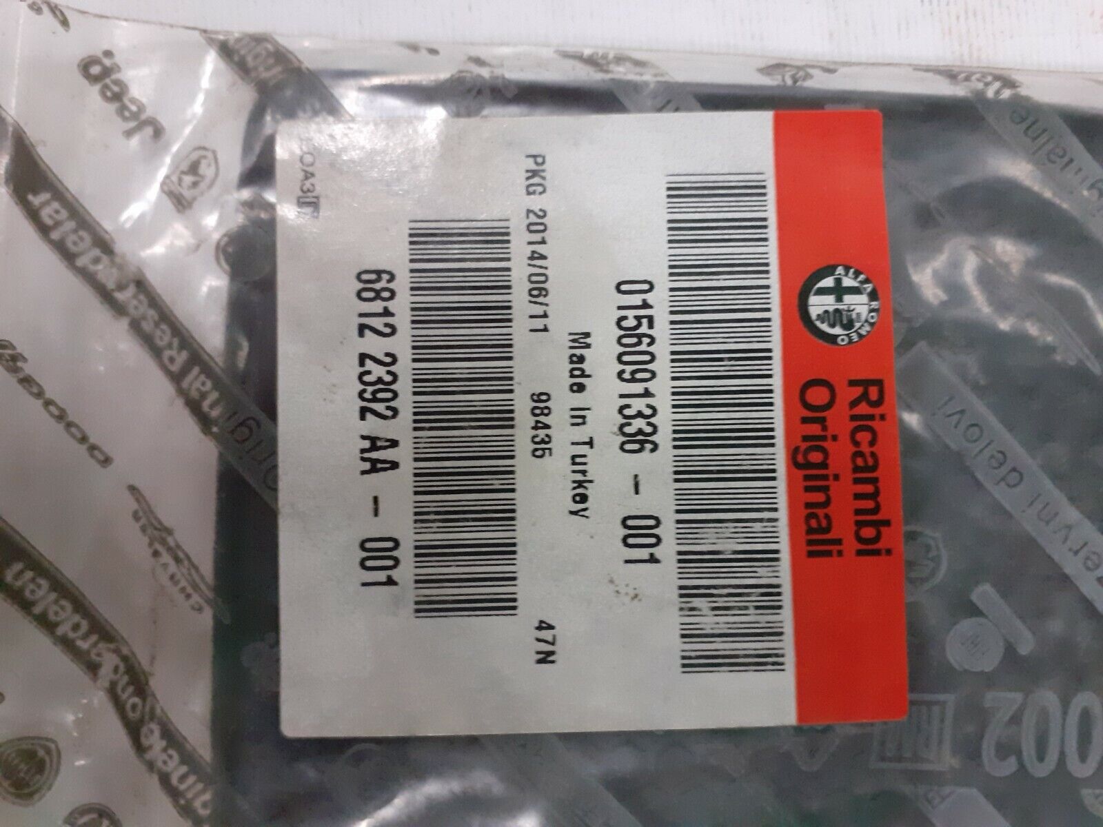 TAPPETO TUNNEL DIFFUSORE ORIGINALE ALFA ROMEO GIULIETTA 2015 CODICE 156091336