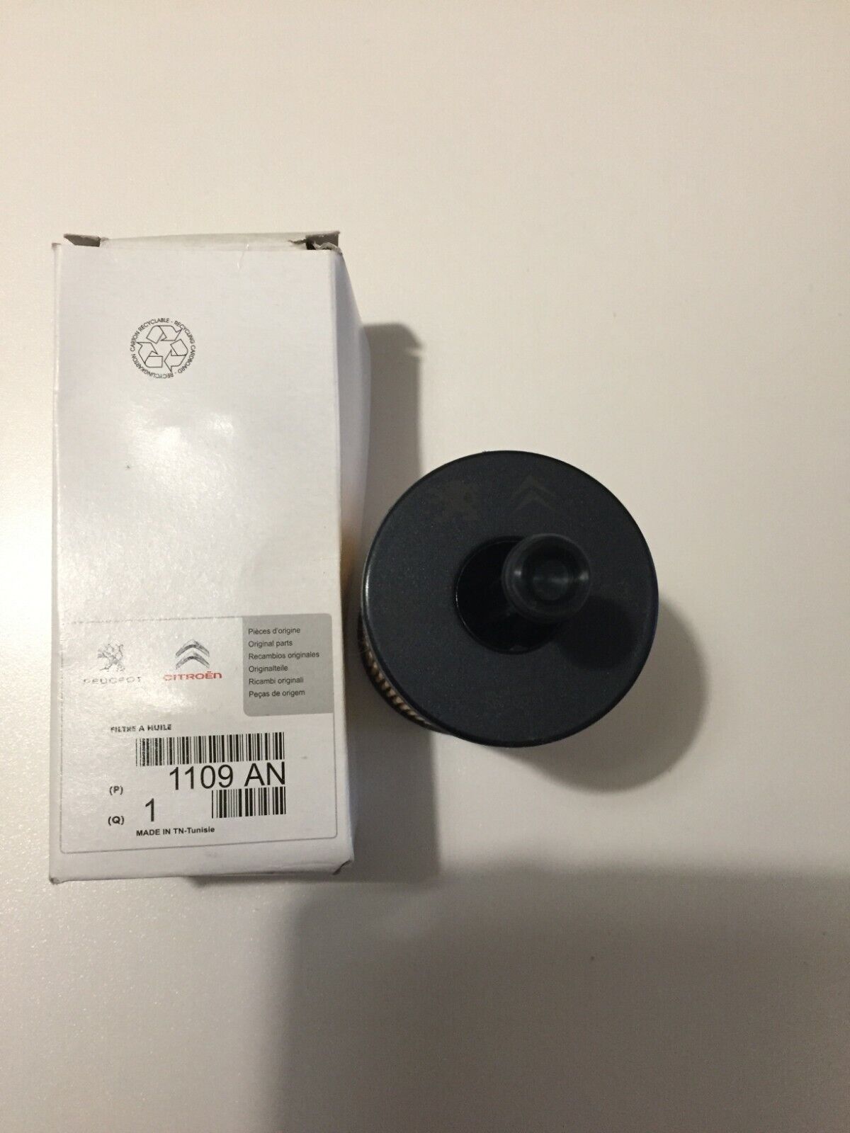 1109AN FILTRO OLIO ORIGINALE CITROEN C3 A MOTORE N.4413114 1.1 i 44KW 60HP 2001