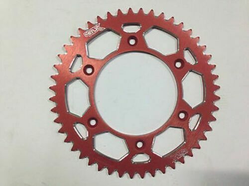 CORONA IN ERGAL 49 DENTI HONDA CRF 250 R E X 2009 ROSSA