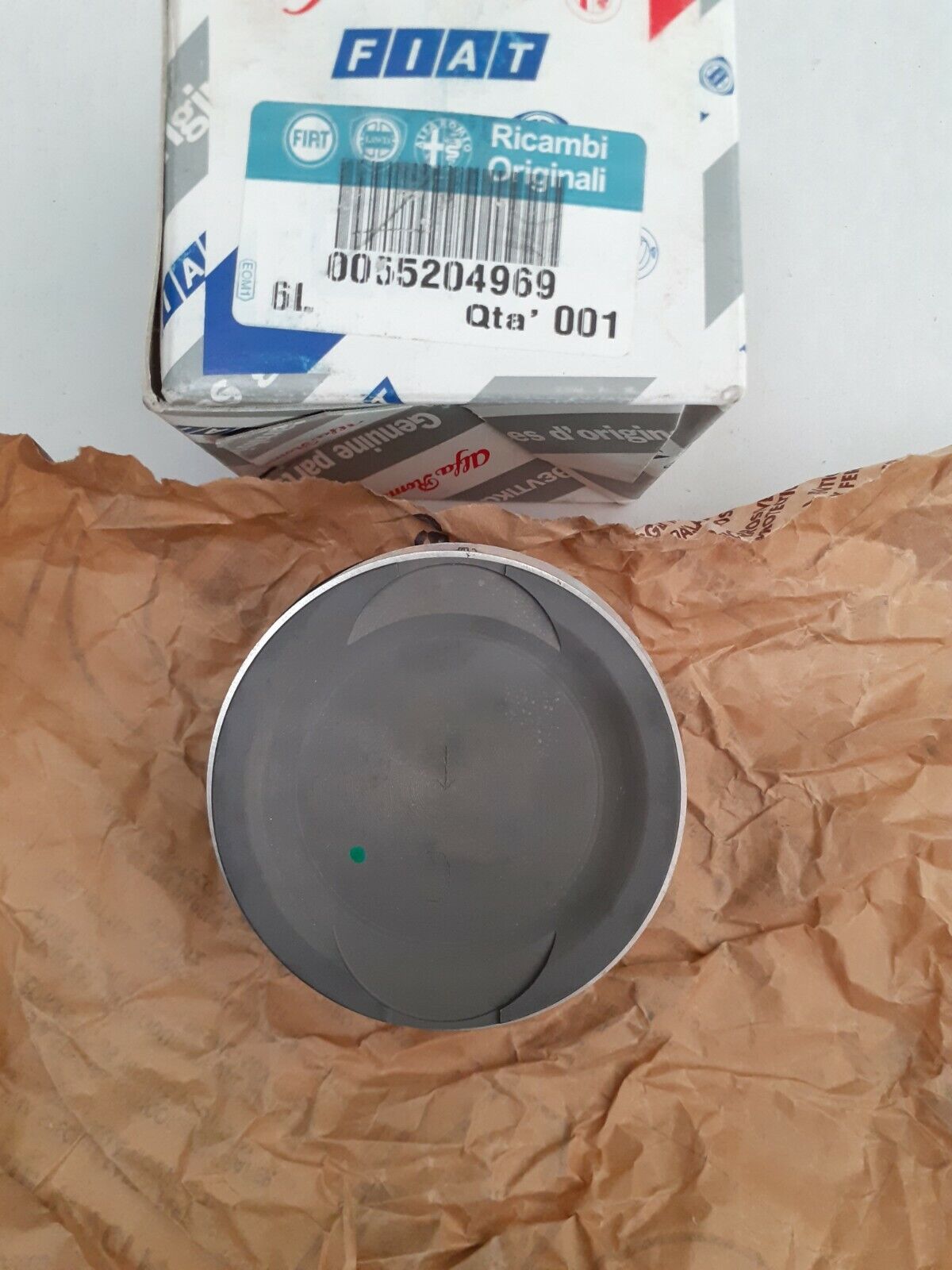 PISTONE COMPLETO DI FASCE RASCHIAOLIO ORIGINALE FIAT PANDA 2005 CODICE 55204969