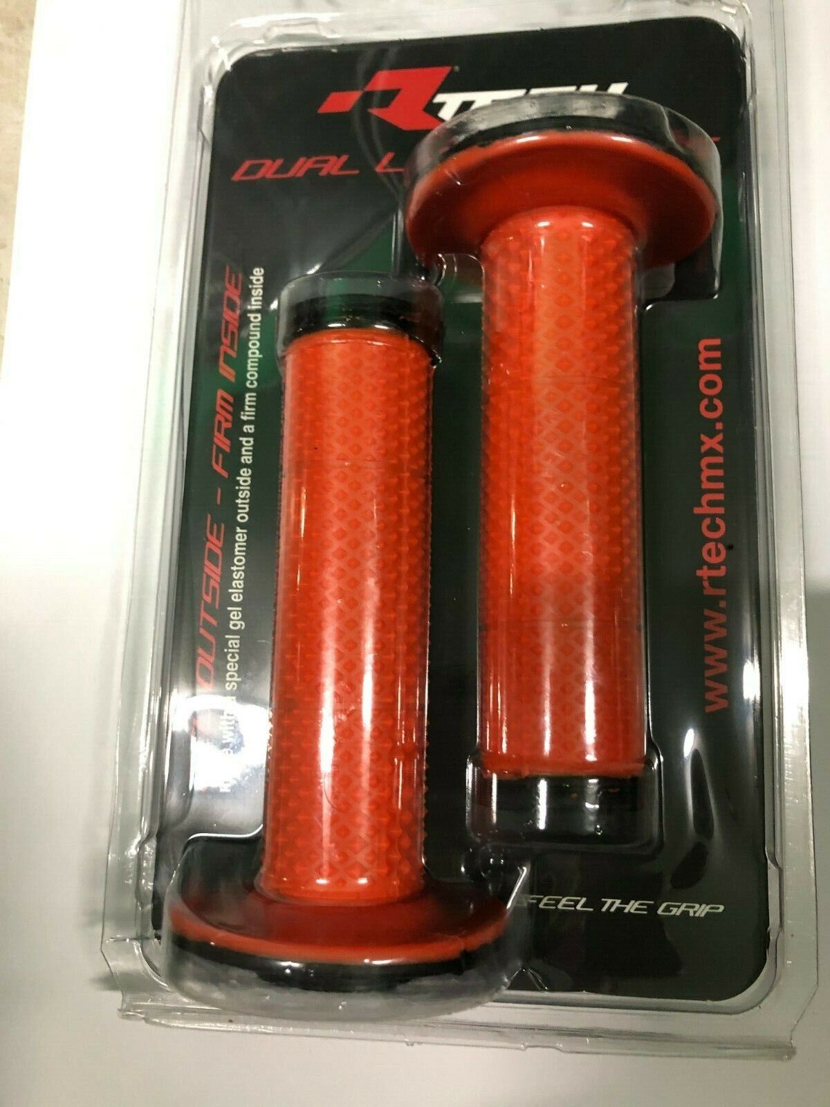 MANOPOLE COPPIA RACETECH DIAMOND CROSS ENDURO ARANCIO NERO