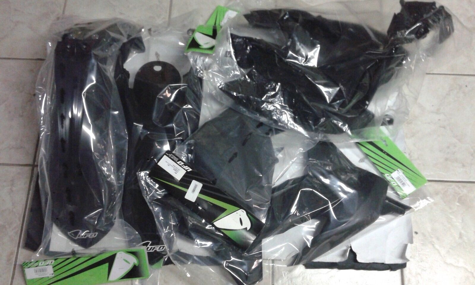 KIT PLASTICHE KTM EXCF 250 350 450 500 2014 2015 2016 5 PZ COLORE NERO