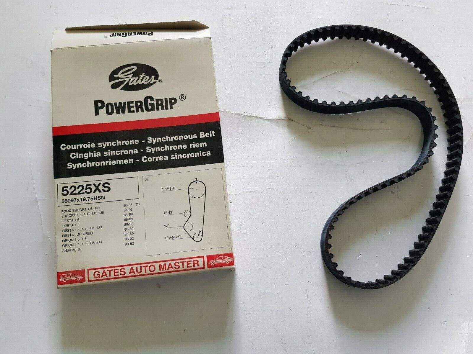 5225XS GATES CINGHIA DITRIBUZIONE FORD FIESTA II 1.6 79 CV 1988