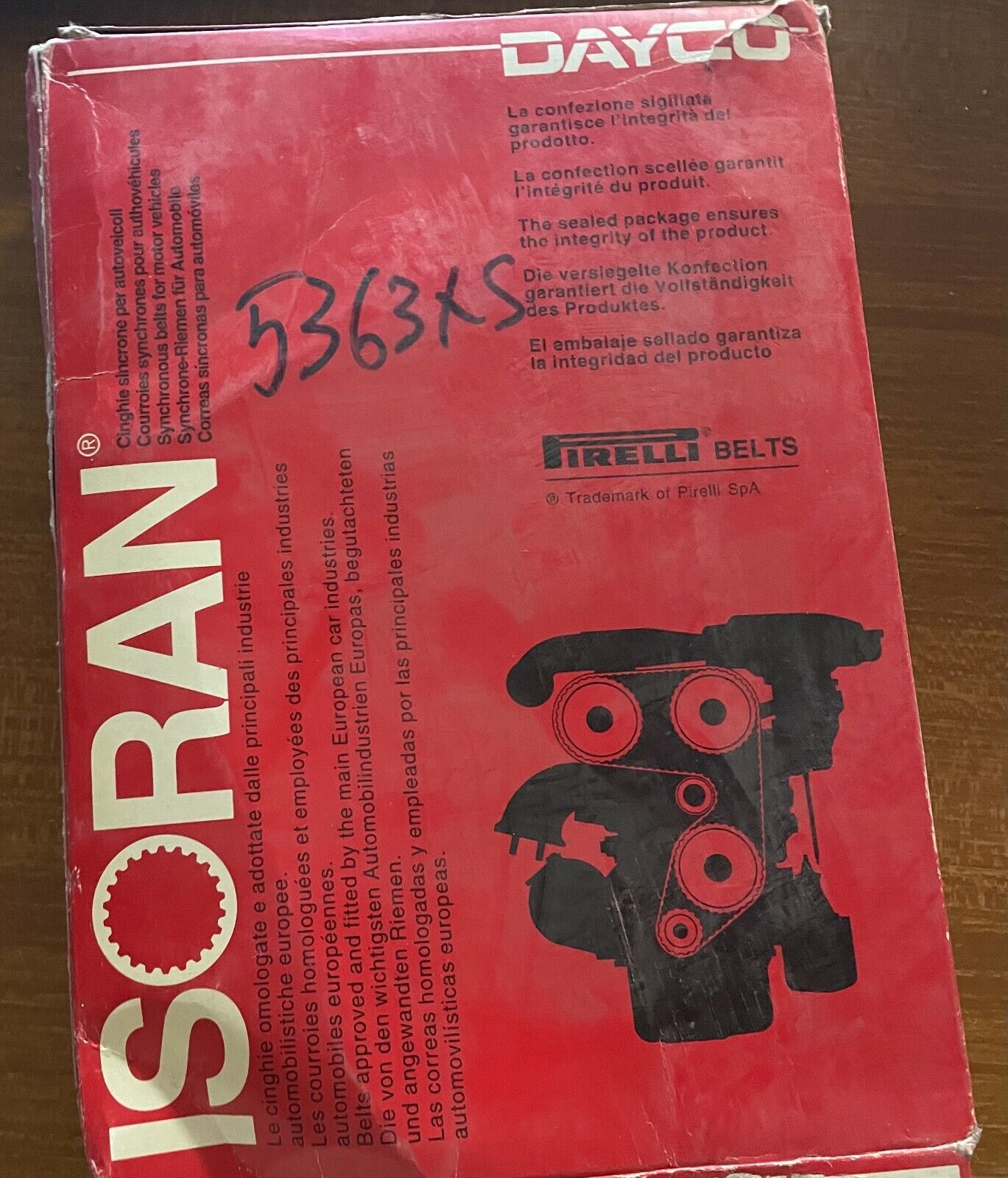 5363XS CINGHIA DISTRIBUZIONE ISORAN NISSAN TRADE FURGONATO 2.0 D 63 CV 1993