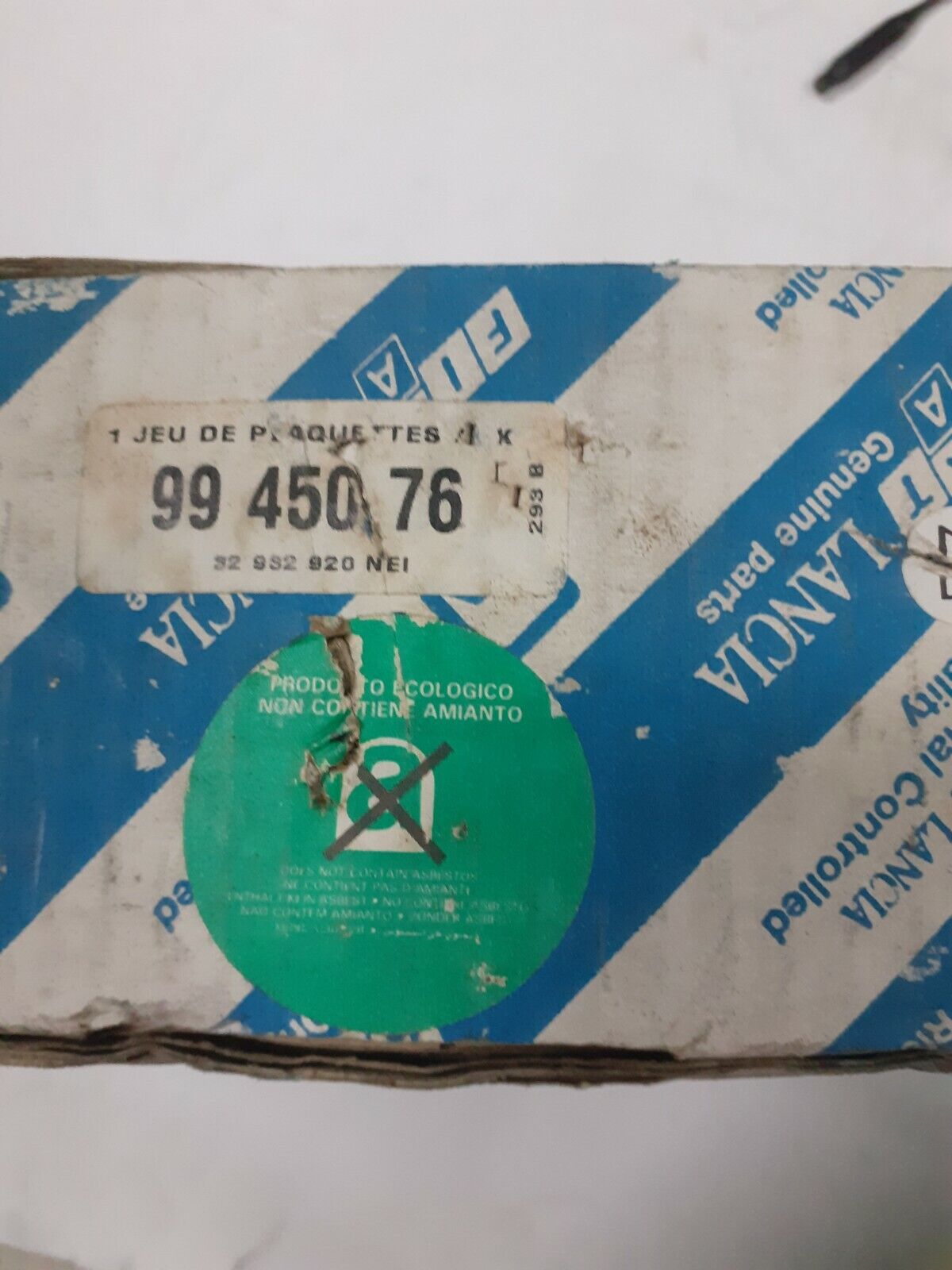 PASTIGLIE ANTERIORI ORIGINALE FIAT DUCATO 1988 CODICE  9945076