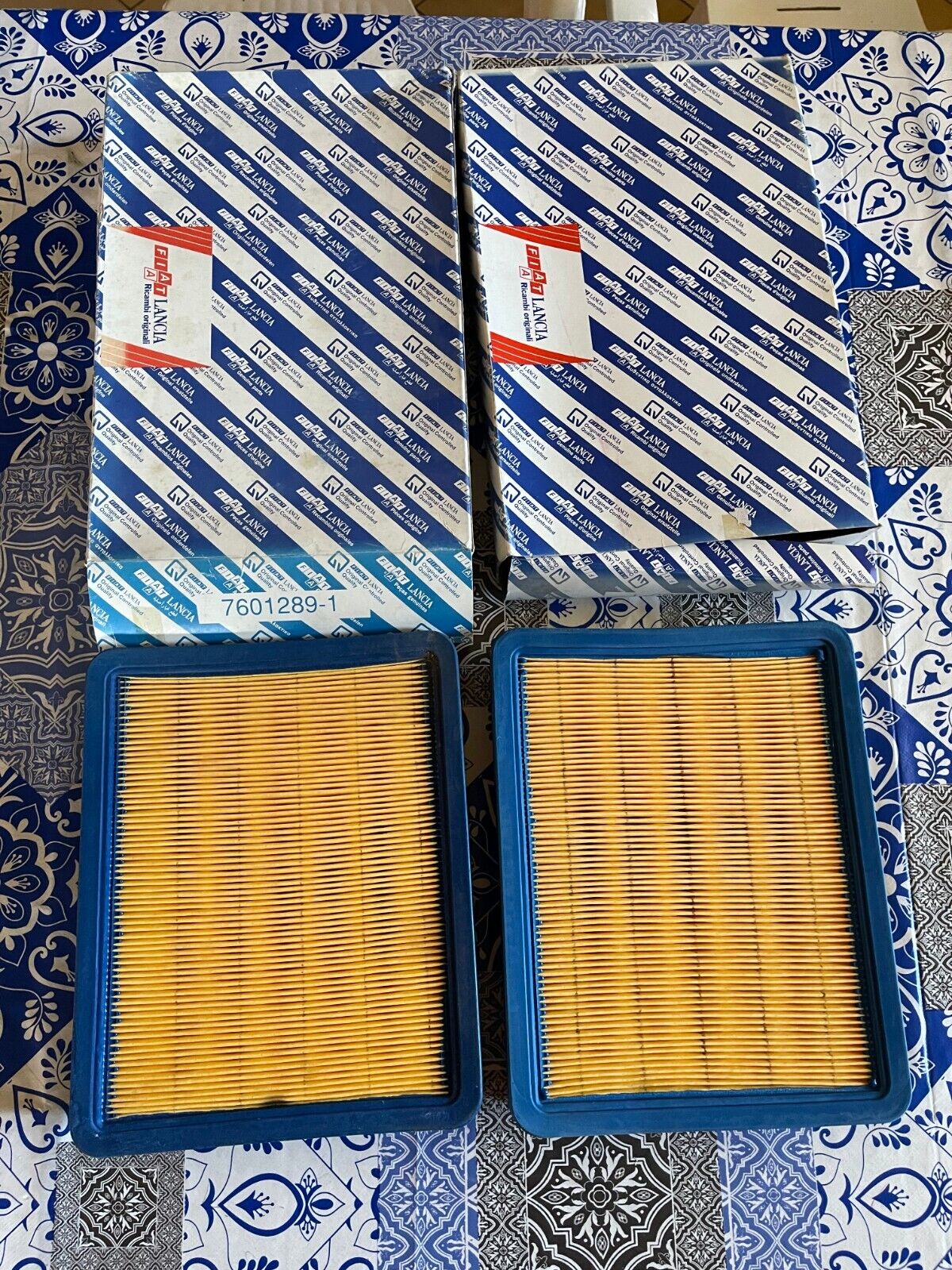  2 PZ 7601289 FILTRO ARIA ORIGINALE LANCIA AUTOBIANCHI Y 10 1.3 i.e. CAT 1989 