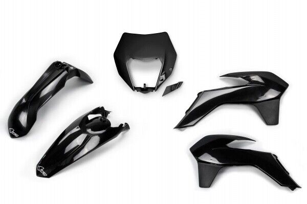 KIT PLASTICHE KTM EXCF 250 350 450 500 2014 2015 2016 KIT 4 PZ COLORE NERO