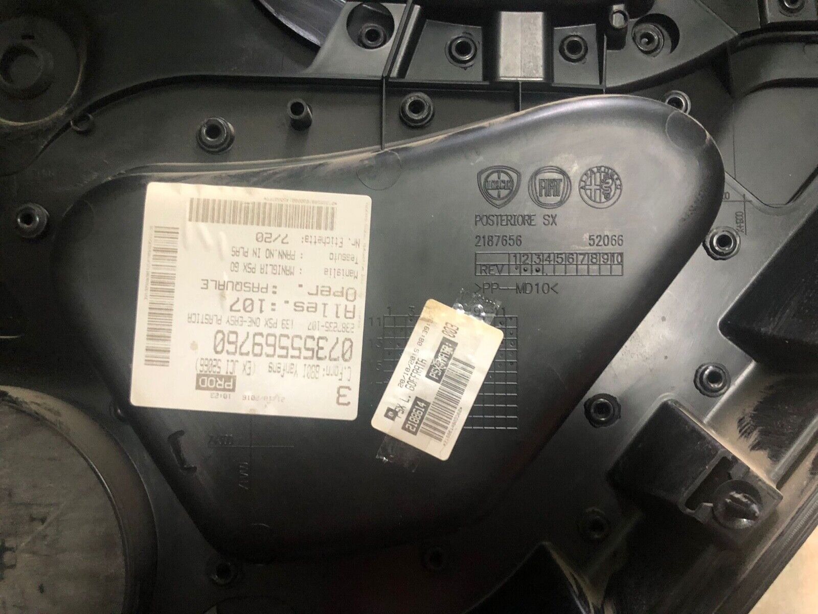 2187656 PANNELLO PORTIERA INTERNO POSTERIORE SINISTRO ORIGINALE FIAT PANDA 312