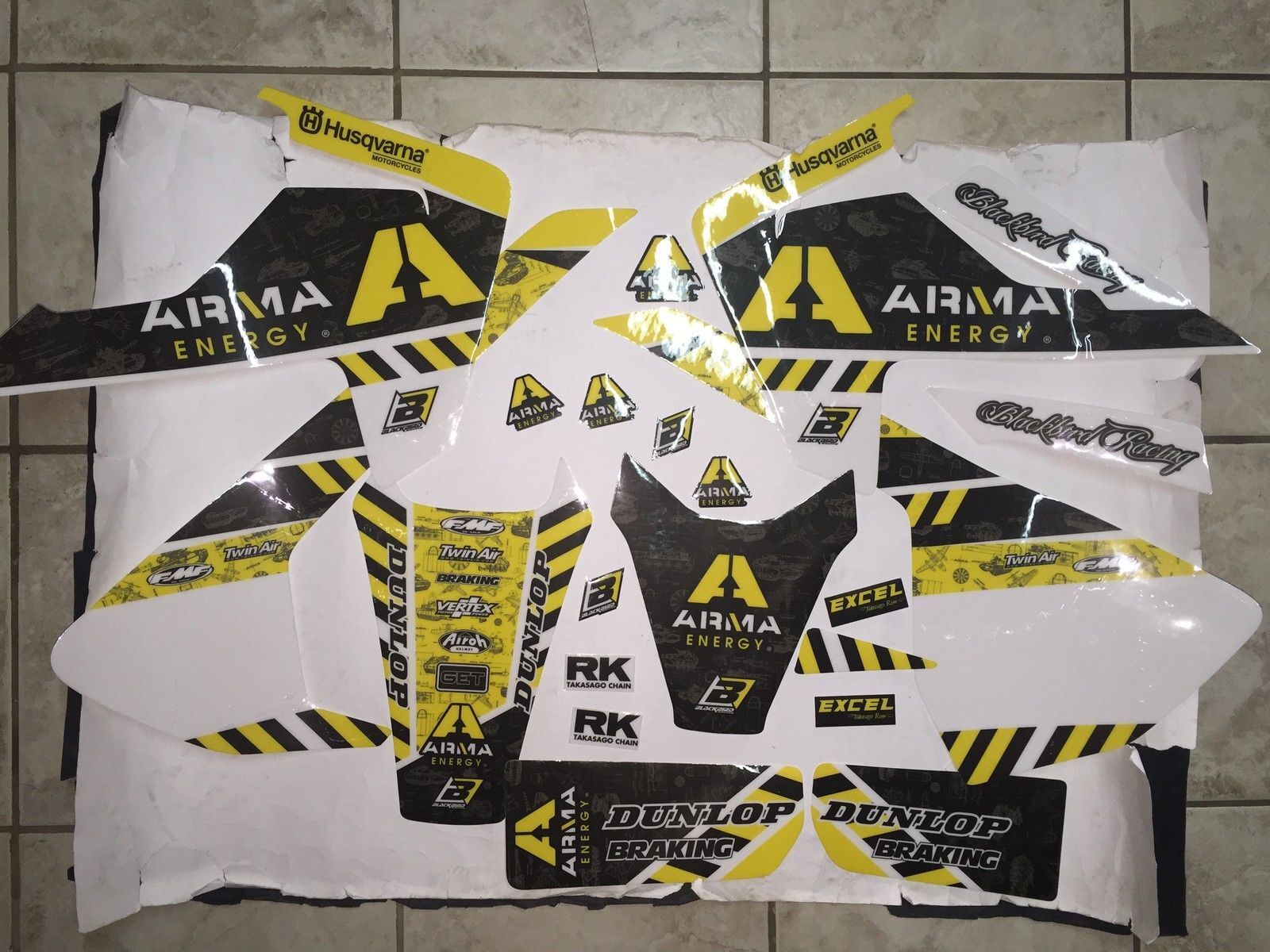 KIT GRAFICHE GRAPHICS STICKERS BLACKBIRD HUSQVARNA FE 250 350 450 501 2019
