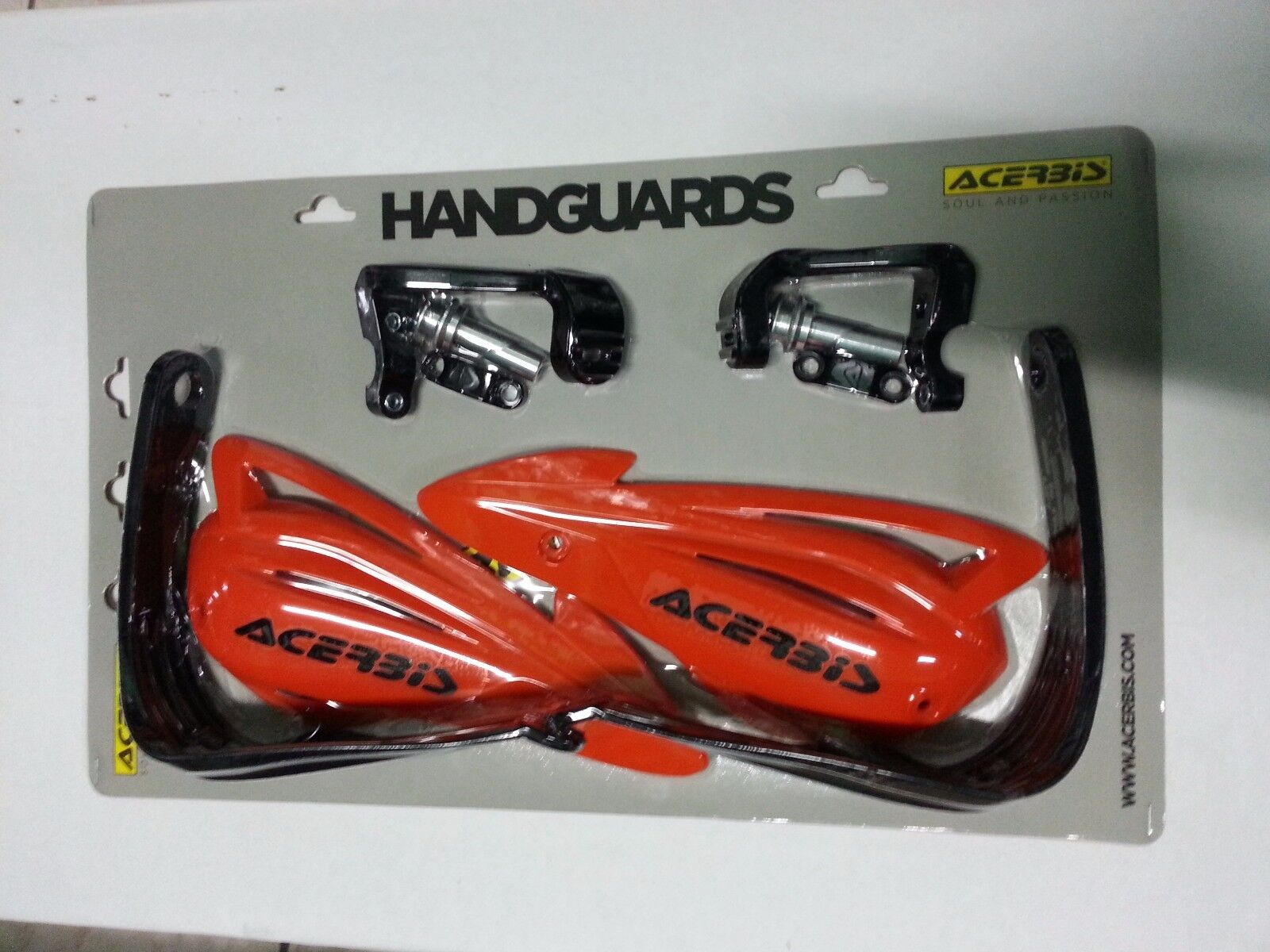 COPPIA PARAMANI TRI FIT HANDGUARD ACERBIS COLORE ARANCIONE CROSS