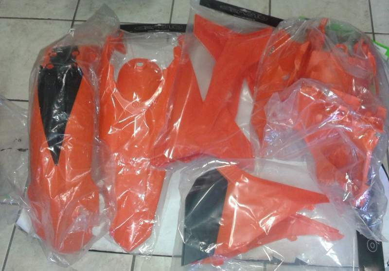 KIT PLASTICHE KTM EXCF 250 350 450 500 2012 2013 KIT 5 PZ COLORE ARANCIO