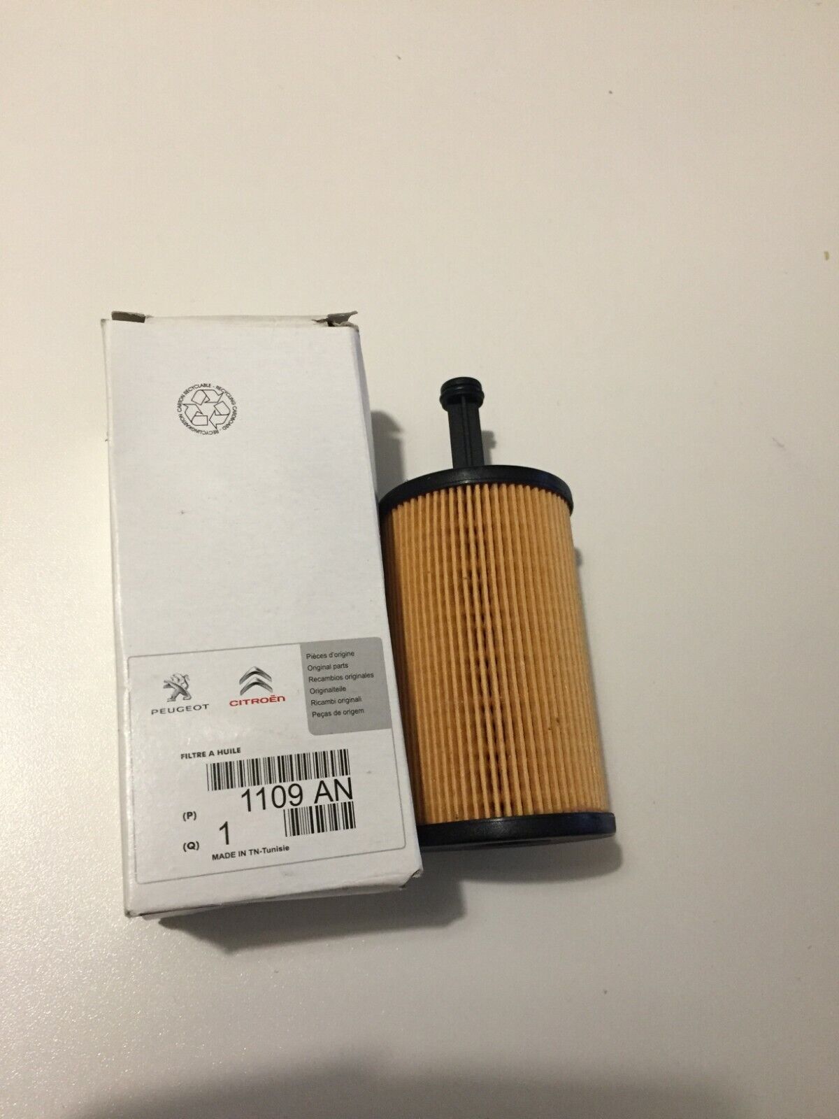 1109AN FILTRO OLIO ORIGINALE CITROEN C3 A MOTORE N.4413114 1.1 i 44KW 60HP 2001