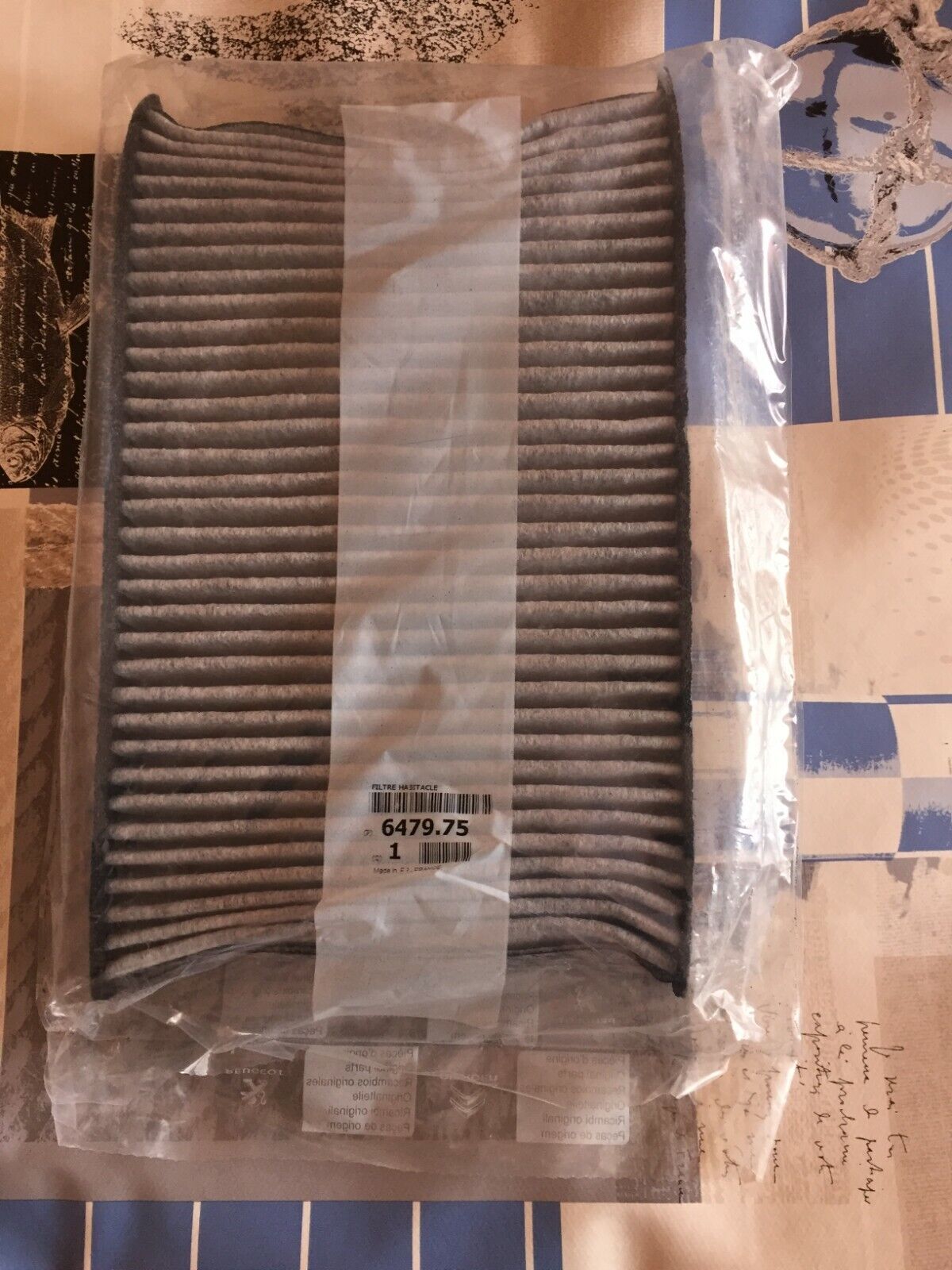 6479-75 FILTRO ARIA ORIGINALE PEUGEOT CITROEN PEUGEOT 307 2.0 16V 100KW 136HP