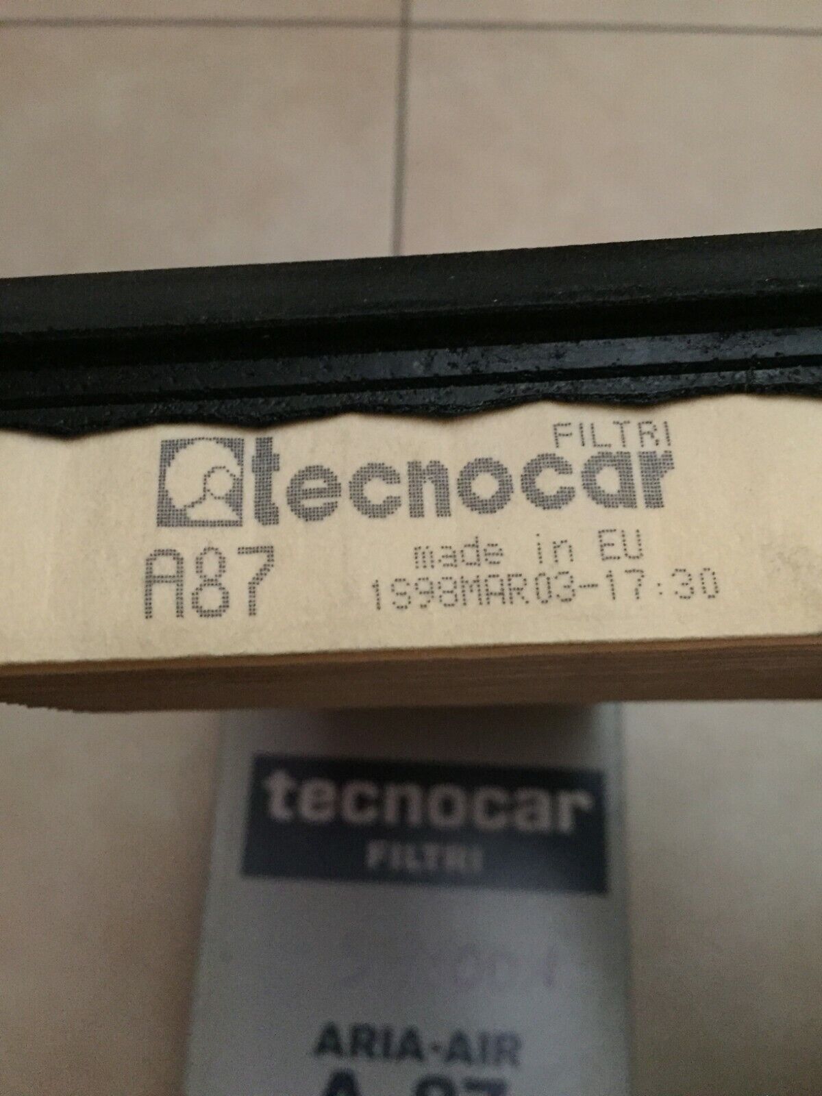 TECNOCAR A 87 FILTRO ARIA VOLKSWAGEN 1200 1.2 25KW 34HP 1981