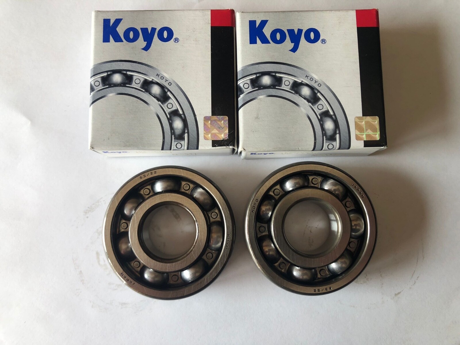 KIT CUSCINETTI BANCO ALBERO MOTORE KOYO 63/22 C4 SUZUKI RM 125 1990
