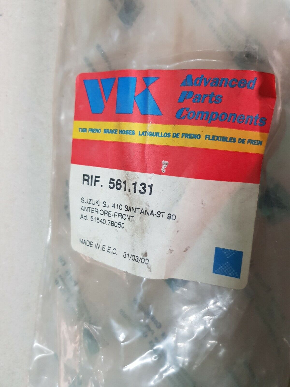 561.131 VK TUBO FRENO ANTERIORE SUZUKI ALTO I 1984 BENZINA