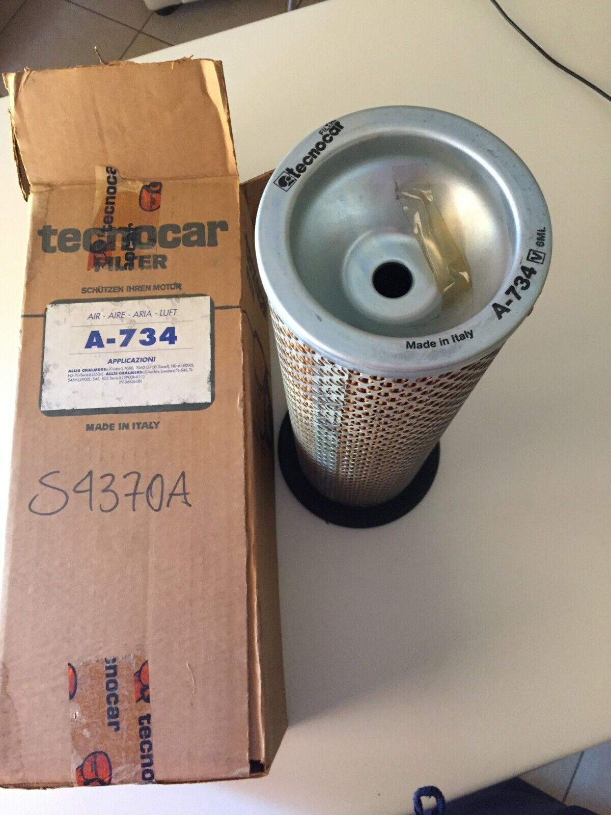 A 734 FILTRO ARIA P.P.M. 10 SERIE INTERNO 15.02 (KHD F6L912)