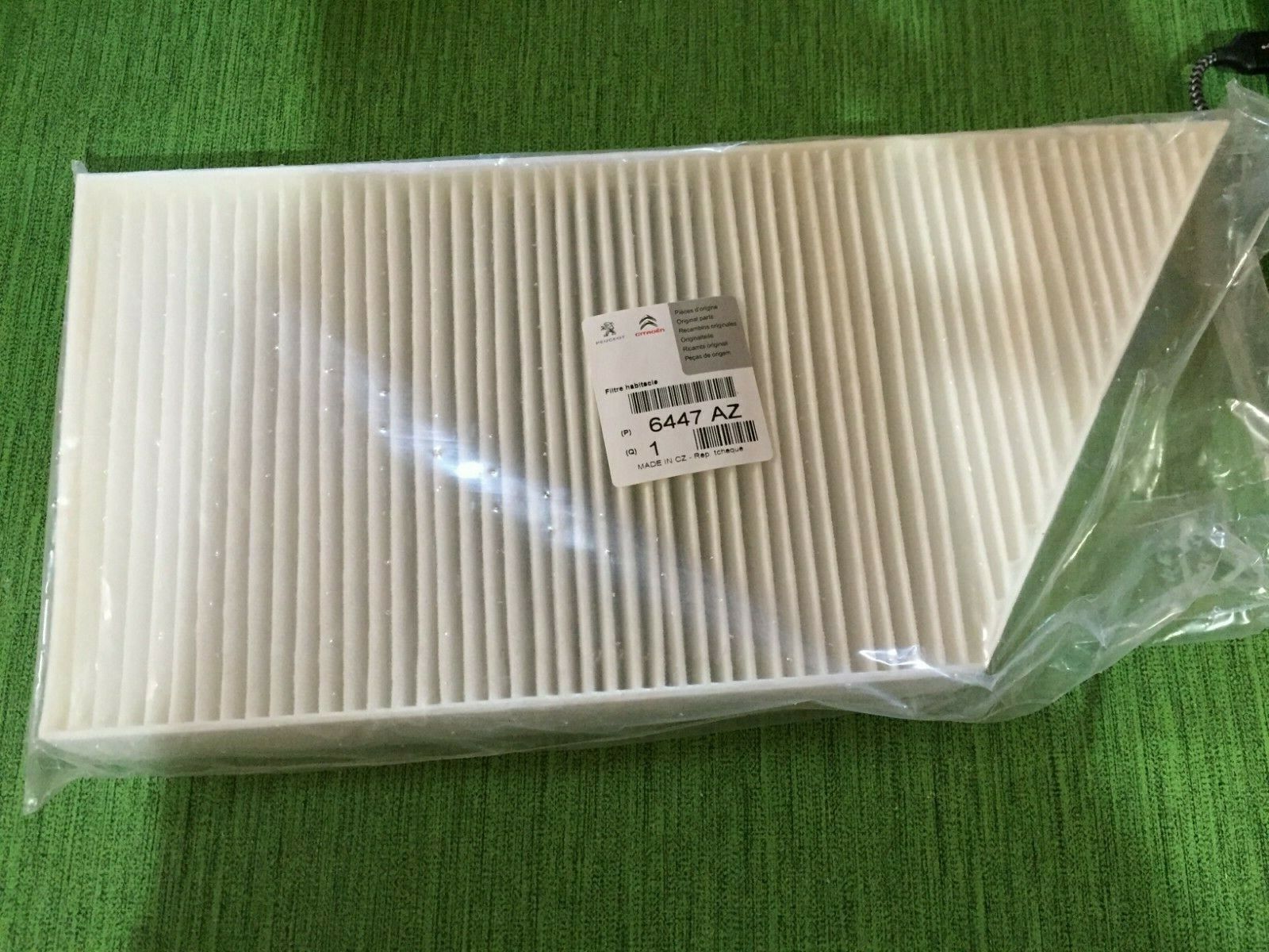 6447AZ FILTRO ARIA ABITACOLO ORIGINALE CITROEN PEUGEOT PEUGEOT 206 1.4 i 16V