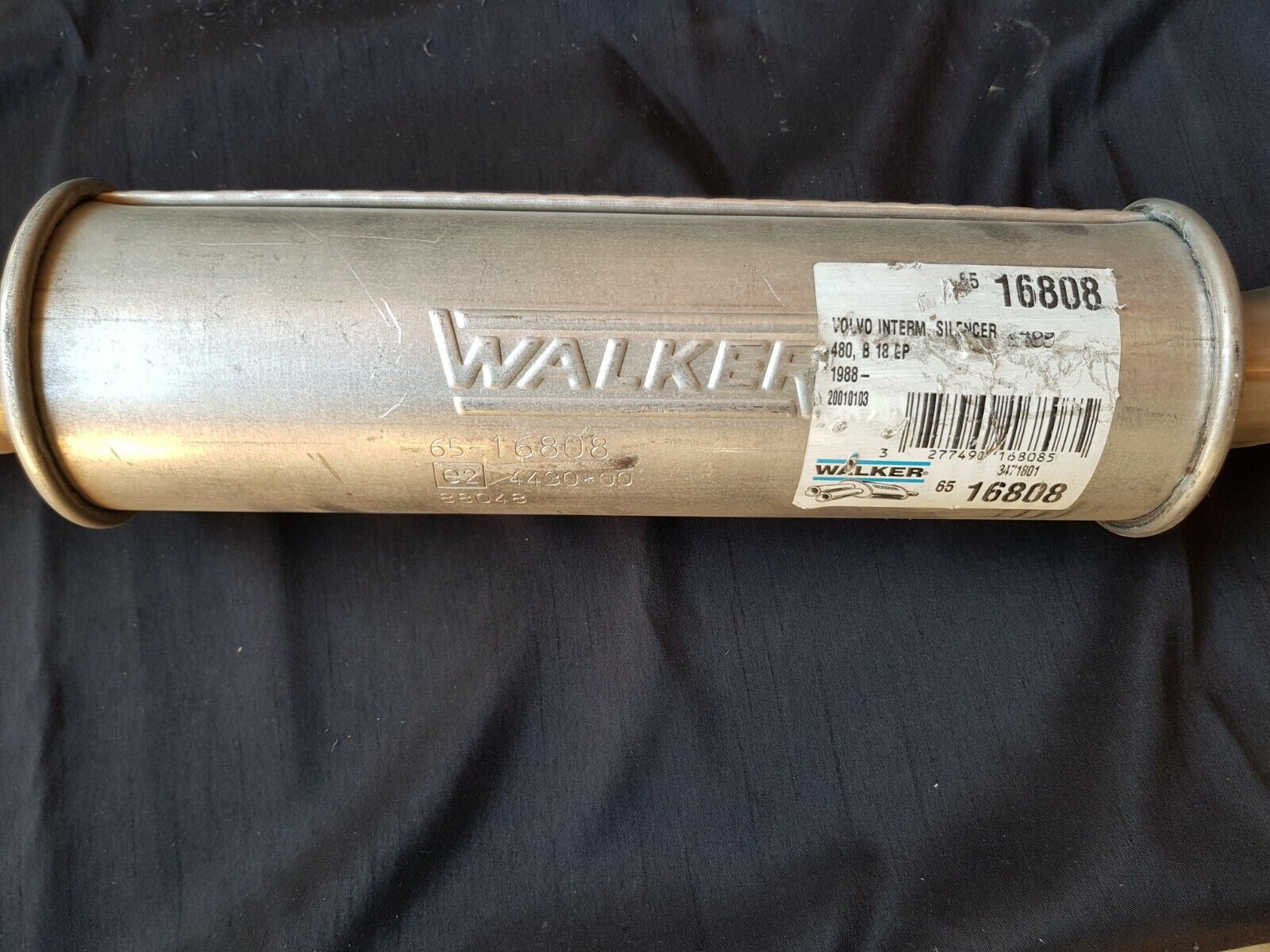 SILENZIATORE CENTRALE WALKER 16808 VOLVO 440 K (445) 1.7 75 KW 102 CV 1994