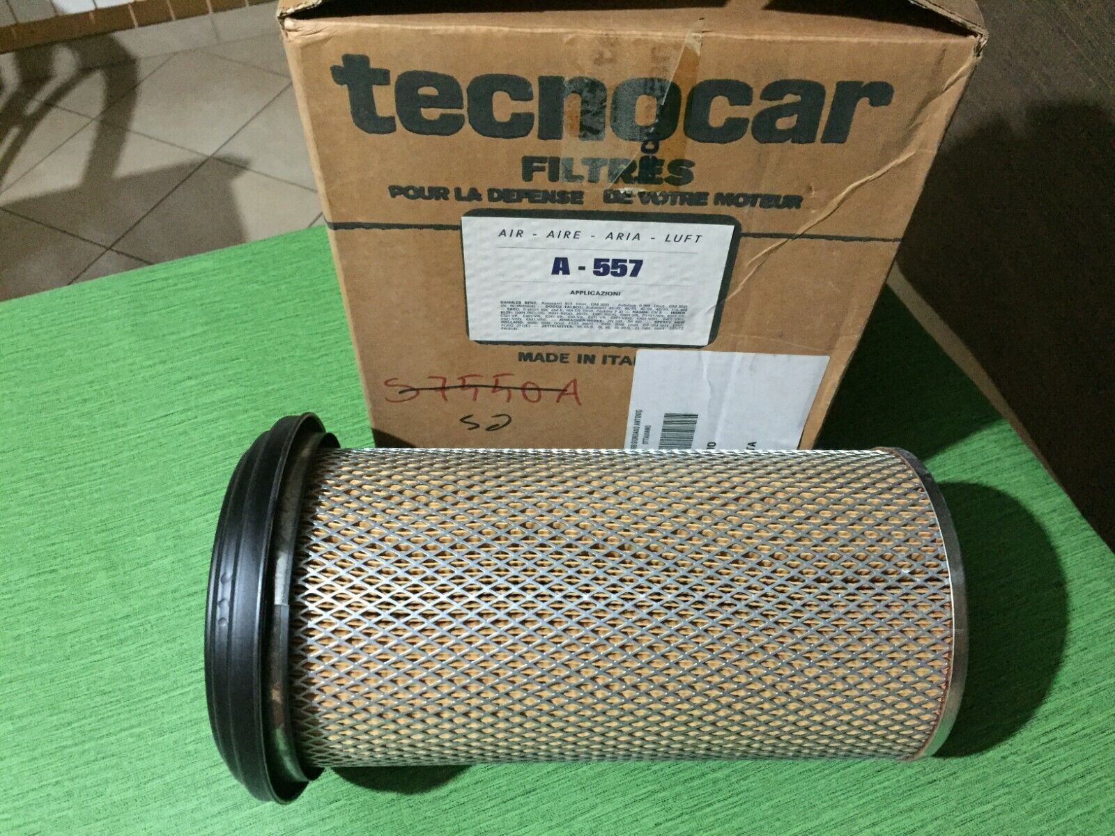 TECNOCAR A 557 FILTRO ARIA MERCEDES BENZ 6 T SERIE 613 D (OM353) 96KW 130HP 1980