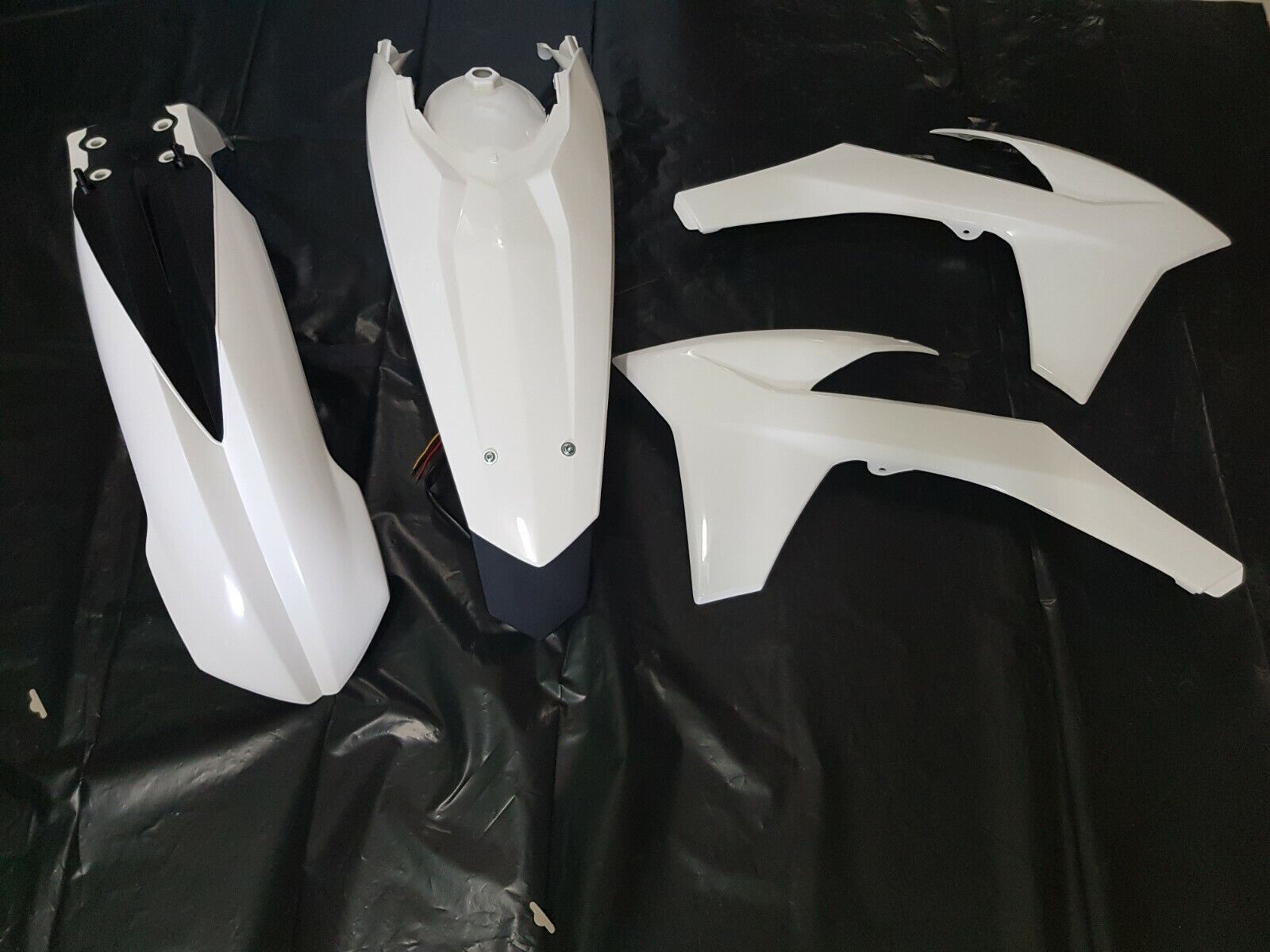 KIT PLASTICHE KTM EXCF 250 350 450 500 2012 2013 KIT 3 PZ COLORE BIANCO