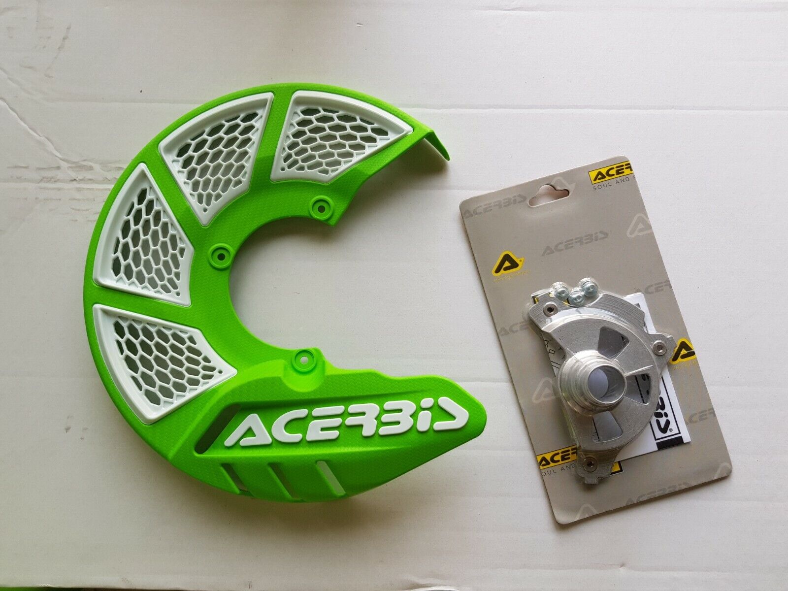 COPRIDISCO PARADISCO ANTERIORE ACERBIS KAWASAKI KXF 450 2007 VERDE BIANCO