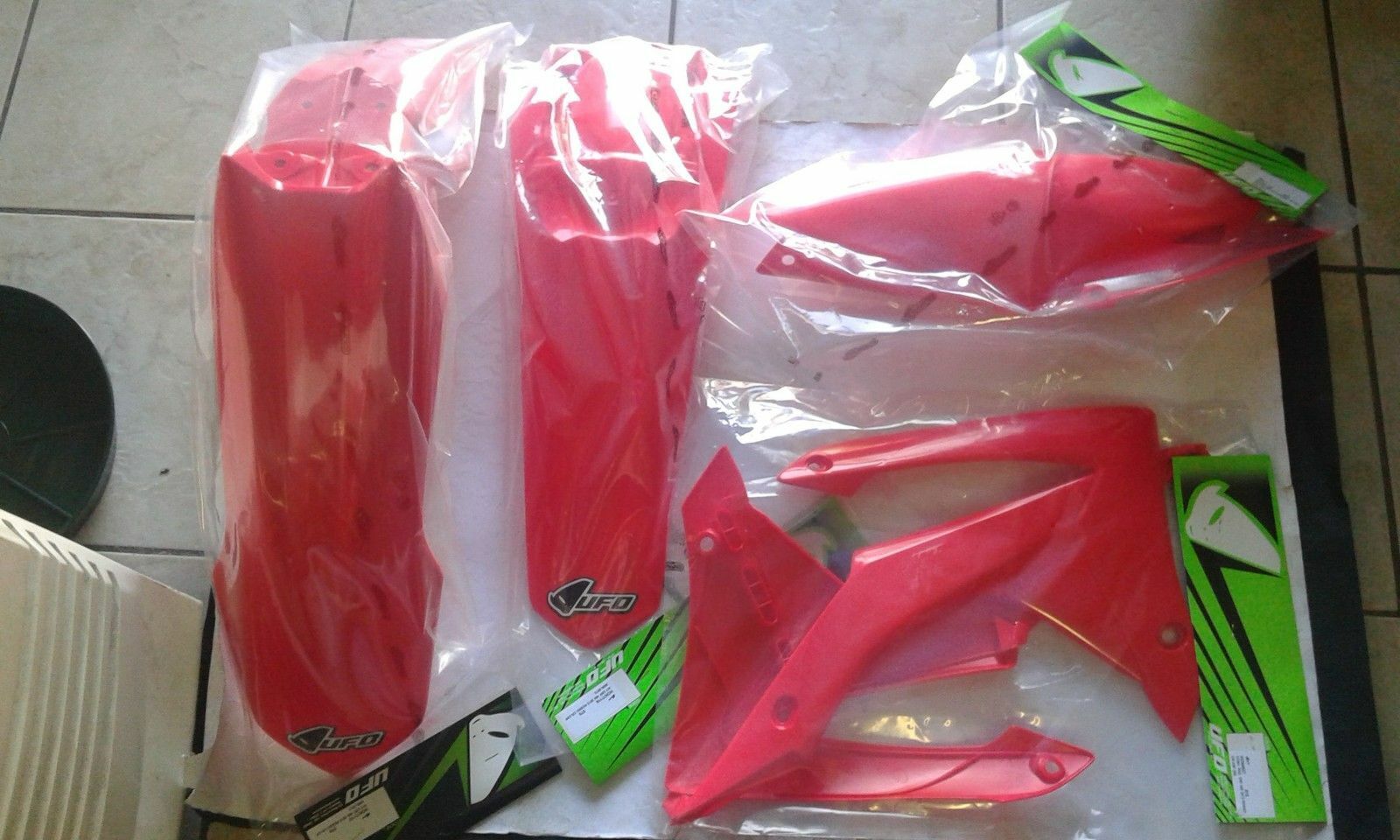 KIT PLASTICHE HONDA CRF 450 2013 2014 2015 2016 KIT 4 PZ ROSSO