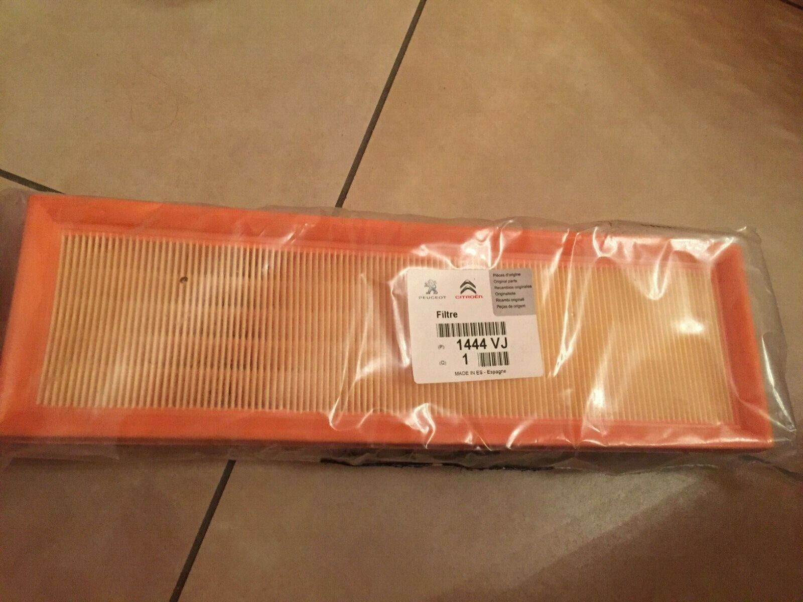 1444VJ FILTRO ARIA ORIGINALE PEUGEOT CITROEN CITROEN C3 PLURIEL 1.4 i 54KW 73HP 