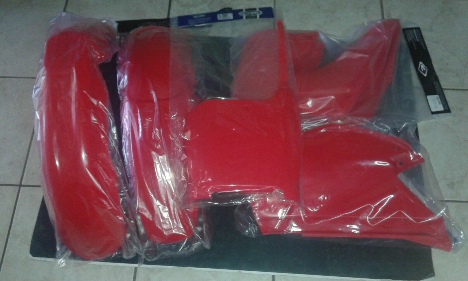 KIT PLASTICHE HONDA CR 125 250 2000 2001 5 PZ COLORE ROSSO