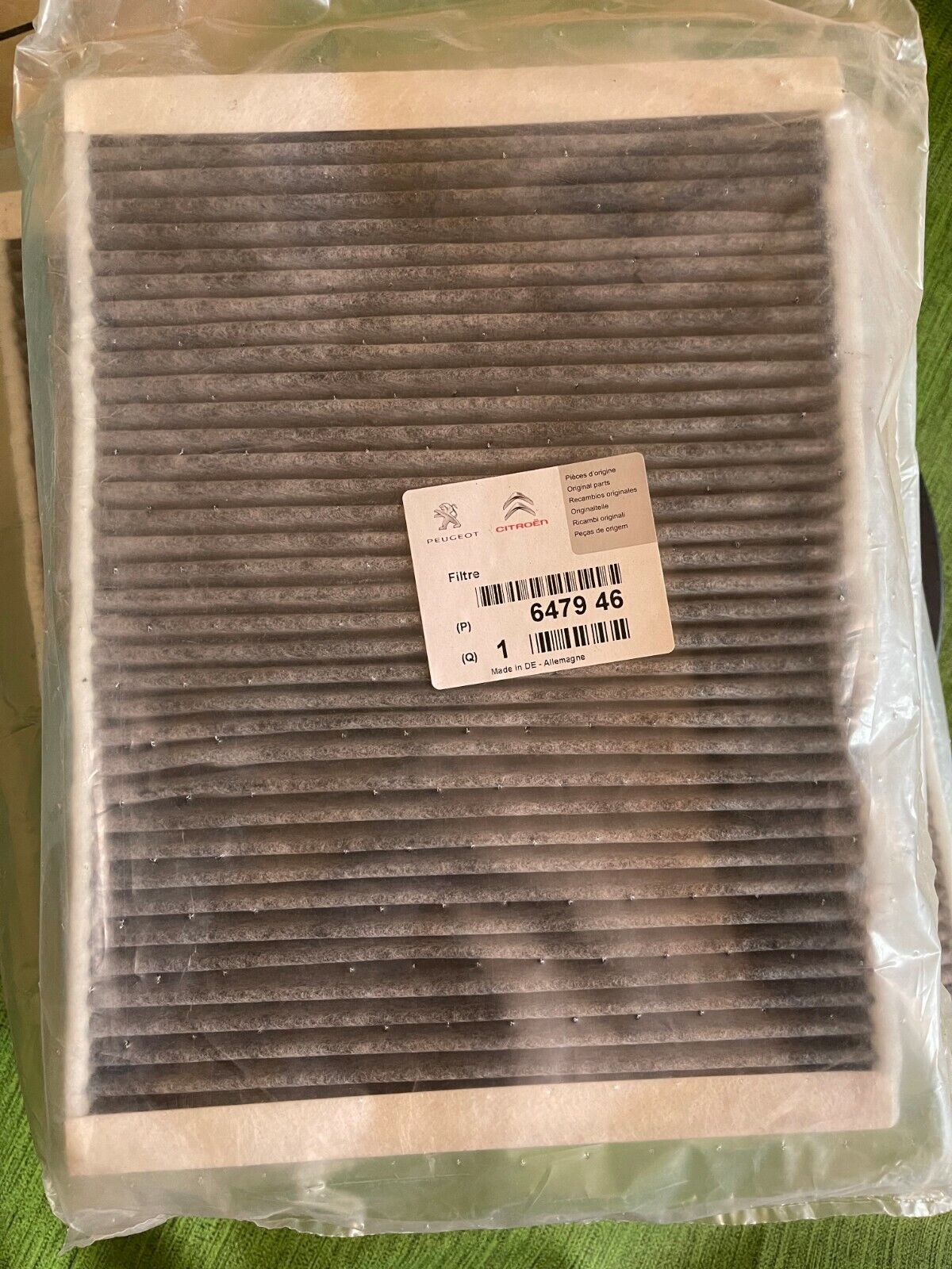 6479 46 FILTRO ARIA ABITACOLO CITROEN C6 2.7 HDI V6 FAP 150KW 204HP 2008 2009