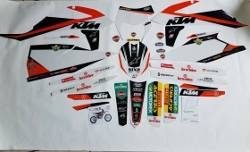 KIT ADESIVI GRAFICHE STICKERS BLACKBIRD KTM EXC 125 250