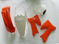 KIT PLASTICHE KTM SX 85 2011 2012 KIT 4 PZ COLORE ARANCIO BI
