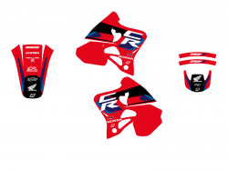 KIT ADESIVI GRAFICHE 2140AB BLACKBIRD HONDA CR 125 1993 1994