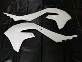 CONVOGLIATORI RADIATORE COPPIA BIANCO KAWASAKI KXF 250 
